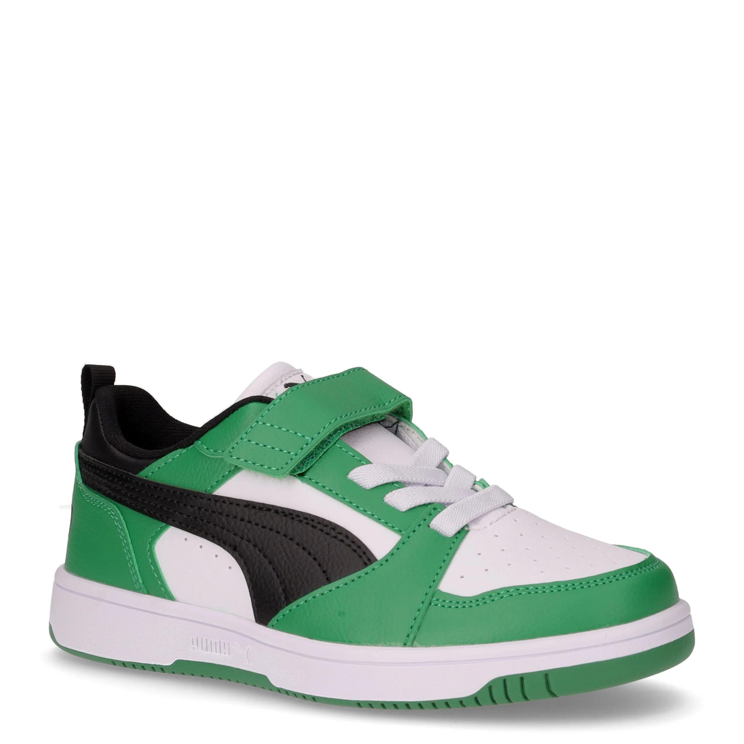 Rebound V6 Lo sneaker da bambino in ecopelle bianco nero - Image 2
