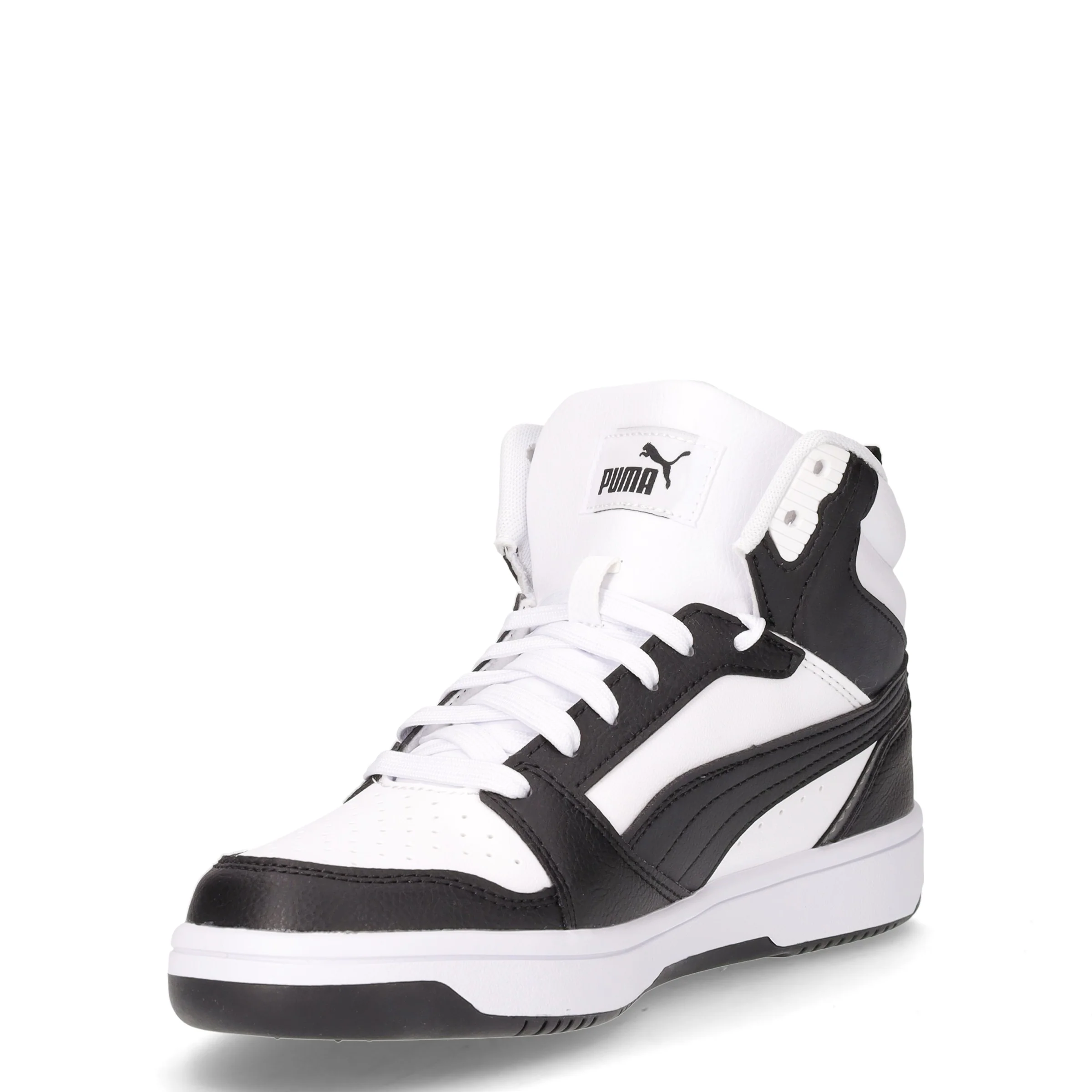 Rebound V6 Mid jr sneaker da ragazzo in ecopelle bianco nero - Image 3
