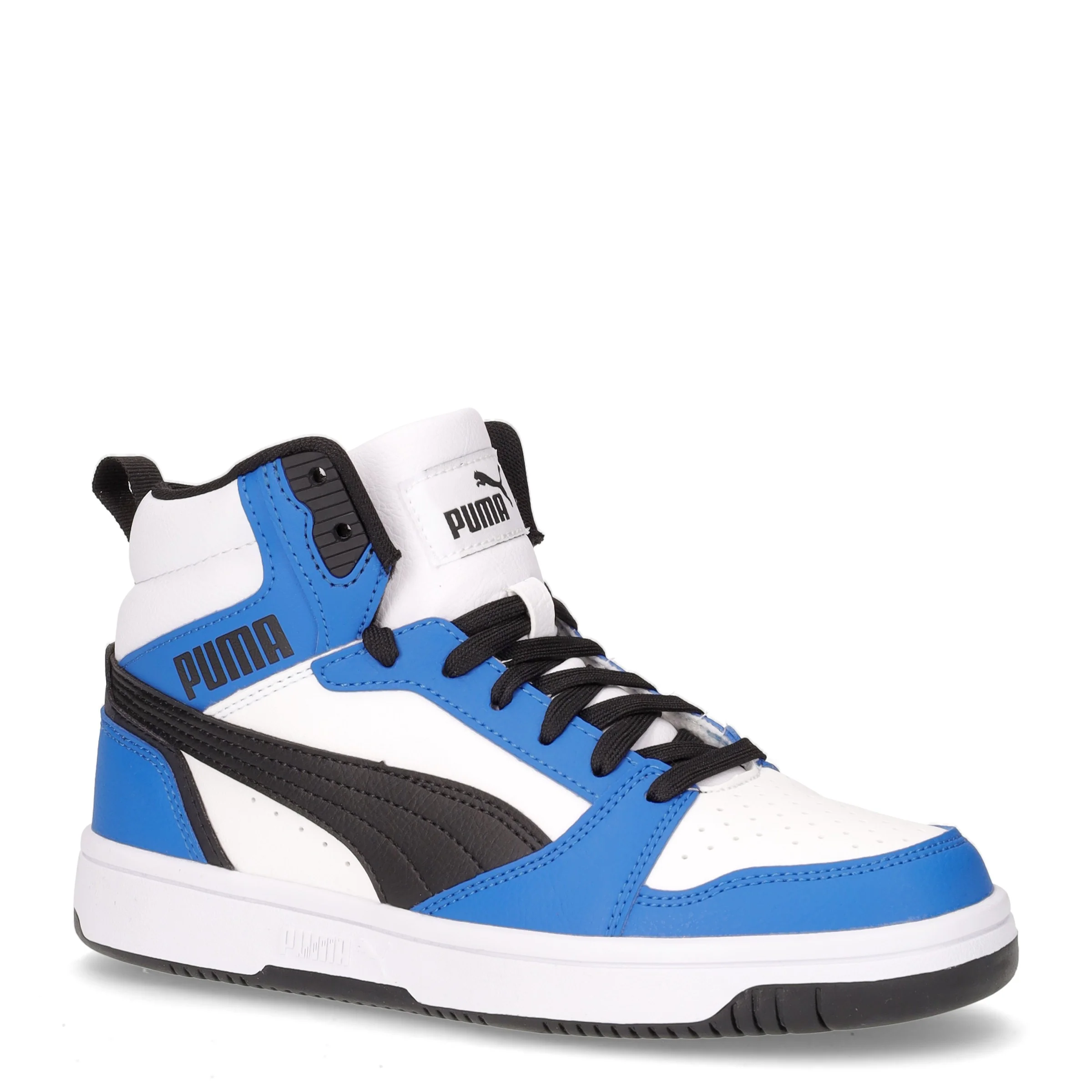 Rebound v6 mid sneaker in ecopelle ragazzo nero blu bianco - Image 2