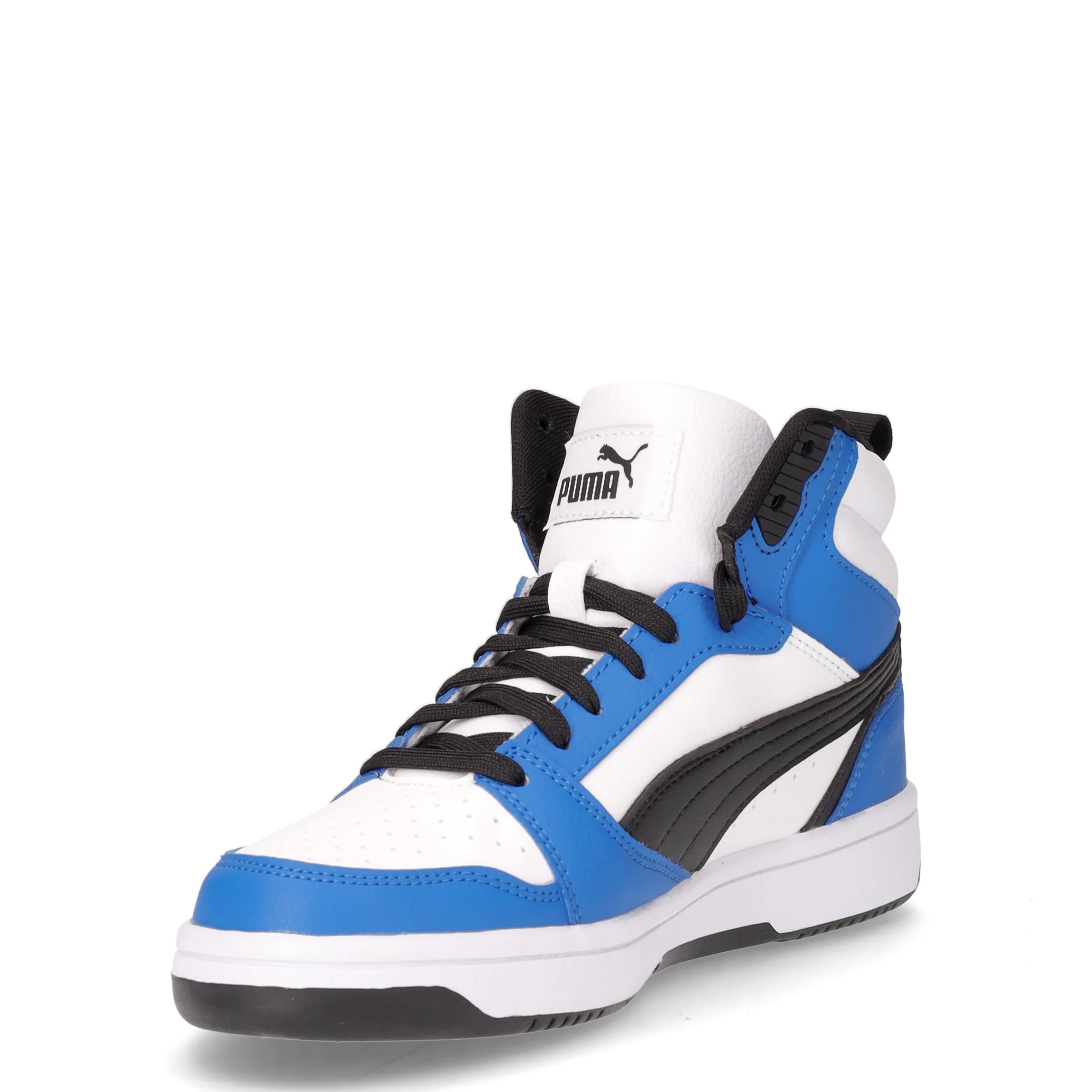 Rebound v6 mid sneaker in ecopelle ragazzo nero blu bianco - Image 3