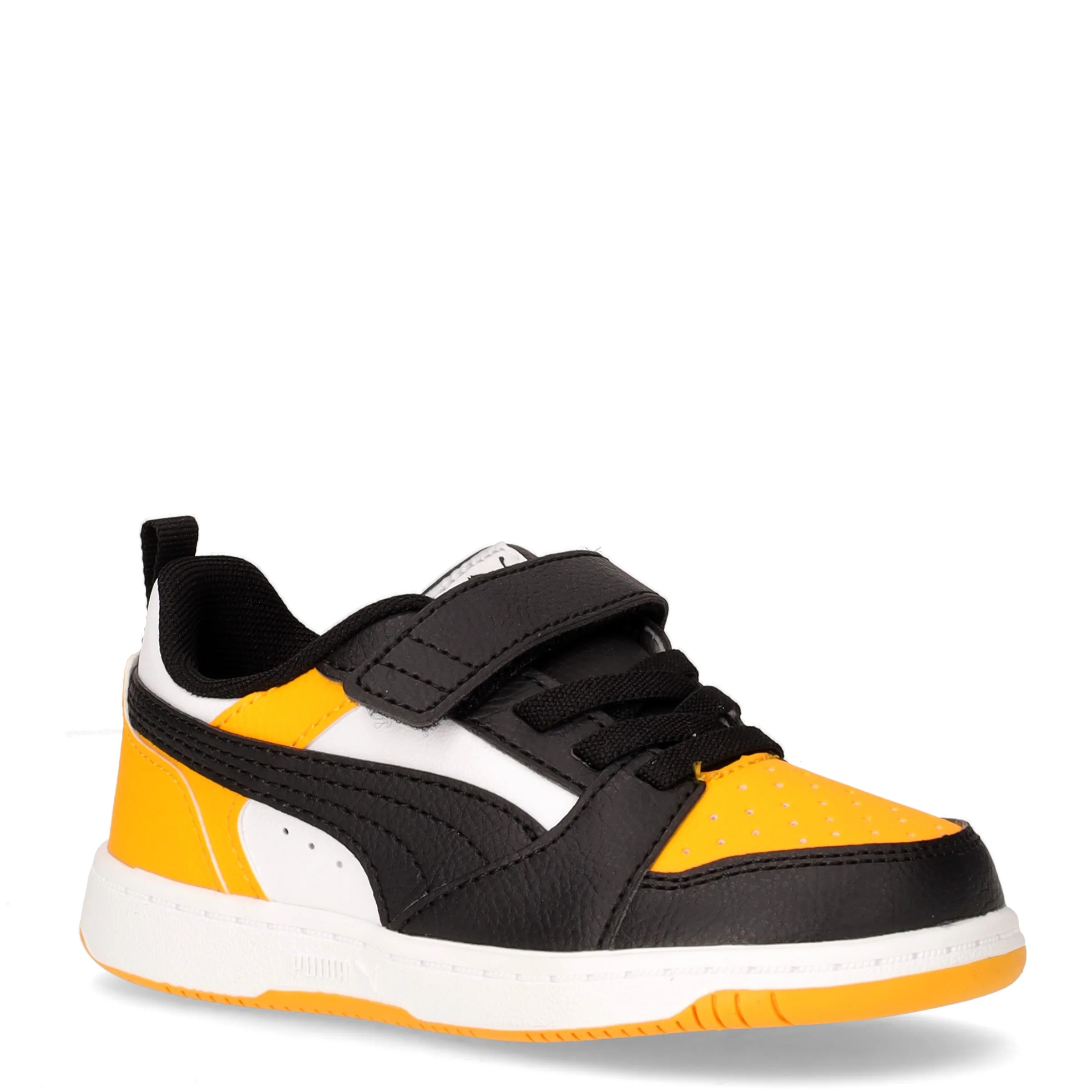 Rebound v6 sneaker in ecopelle bambino nero giallo bianco - Image 2