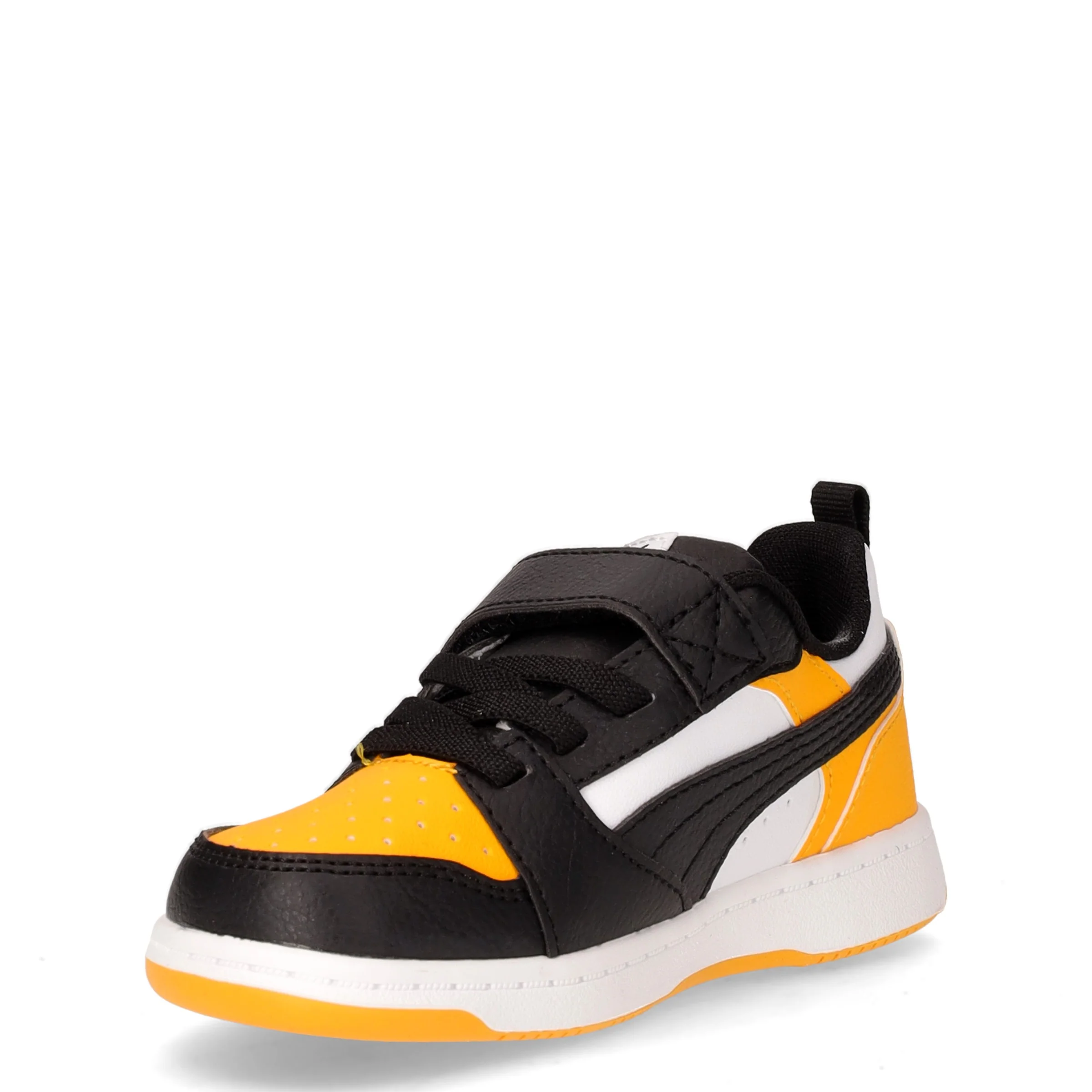 Rebound v6 sneaker in ecopelle bambino nero giallo bianco - Image 3