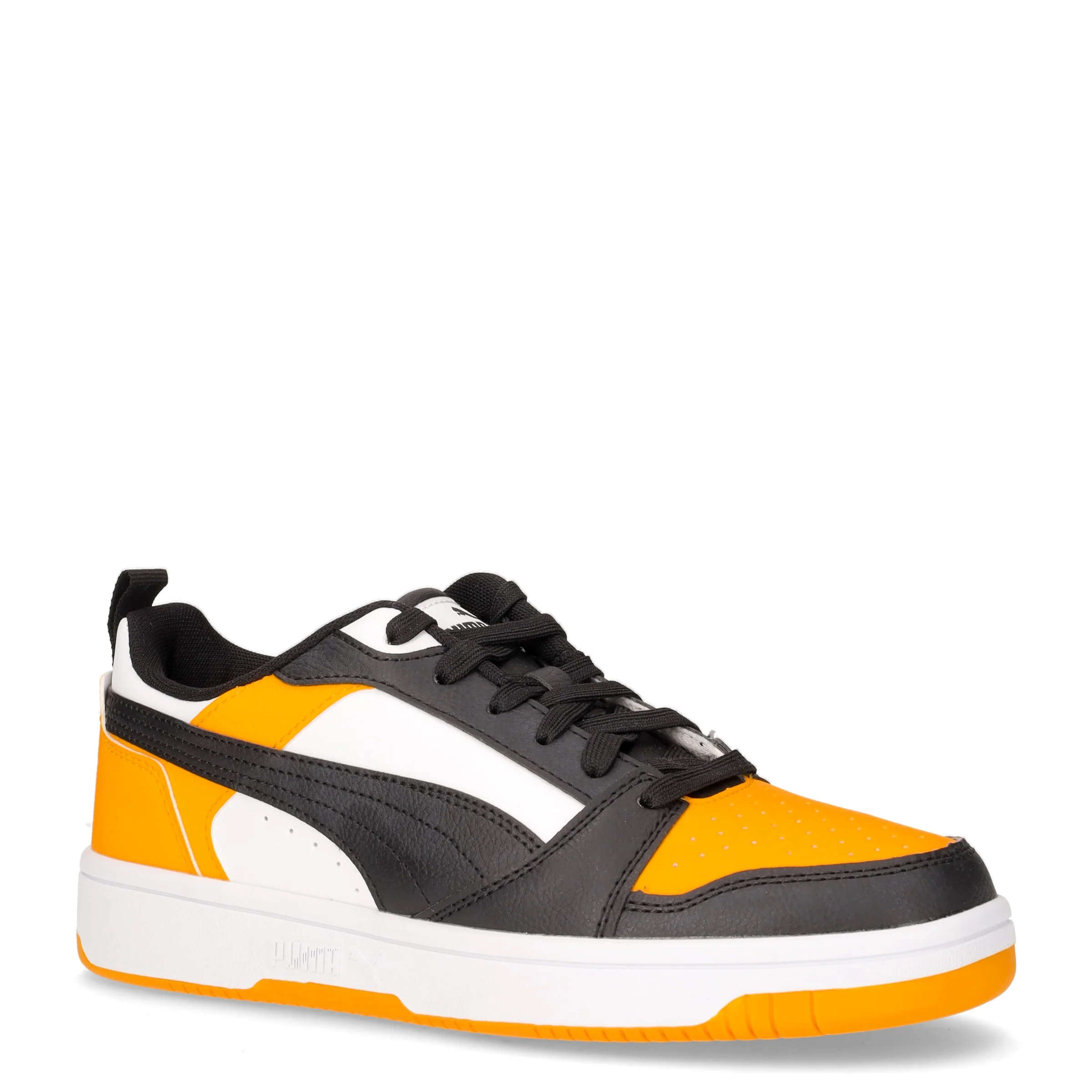 Rebound v6 sneaker in ecopelle ragazzo bianco nero arancione - Image 2