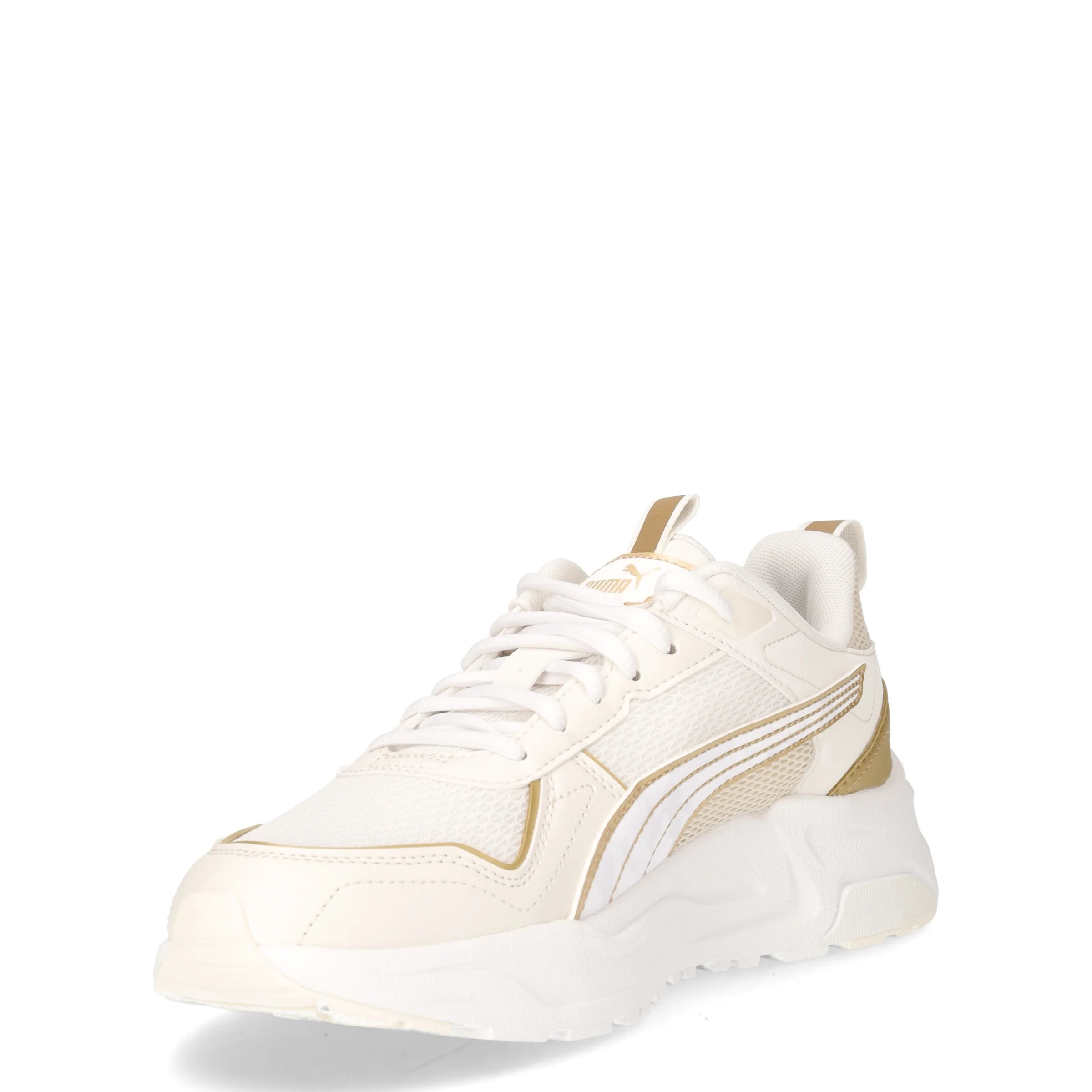 Trinity 2 sneaker in ecopelle e tessuto bianco oro - Image 3