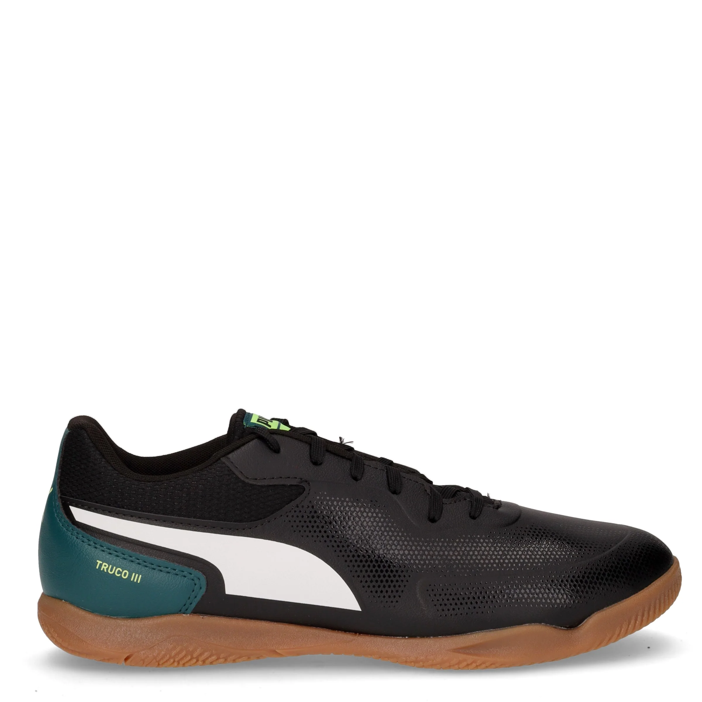 Truco III scarpa da calcetto in ecopelle nero bianco verde
