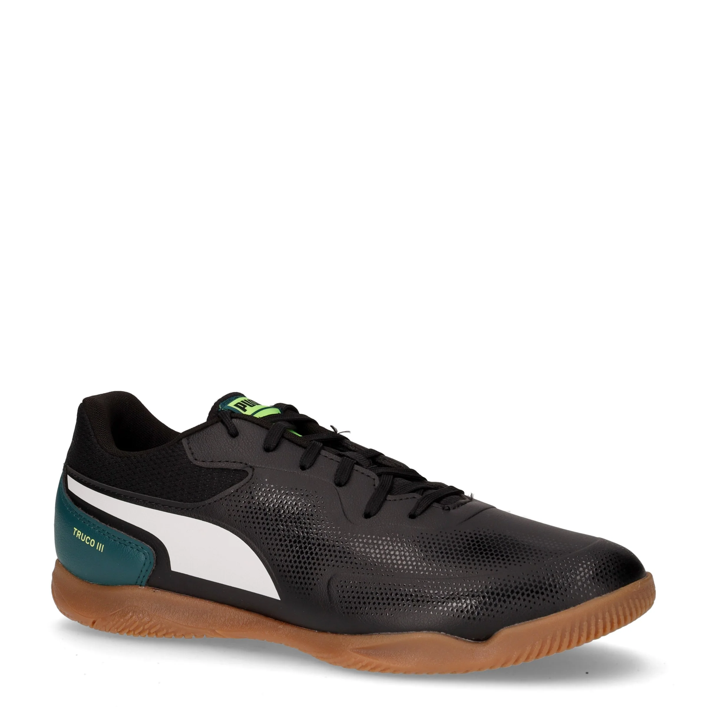 Truco III scarpa da calcetto in ecopelle nero bianco verde - Image 2