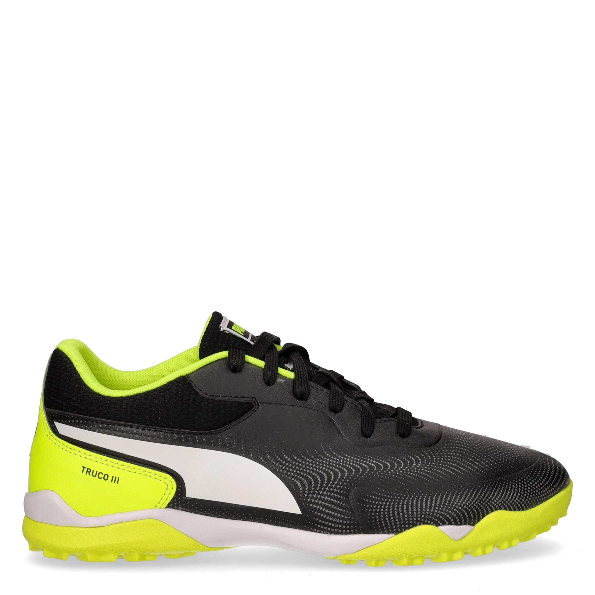 Truco III TT scarpa da calcetto in ecopelle nero bianco giallo