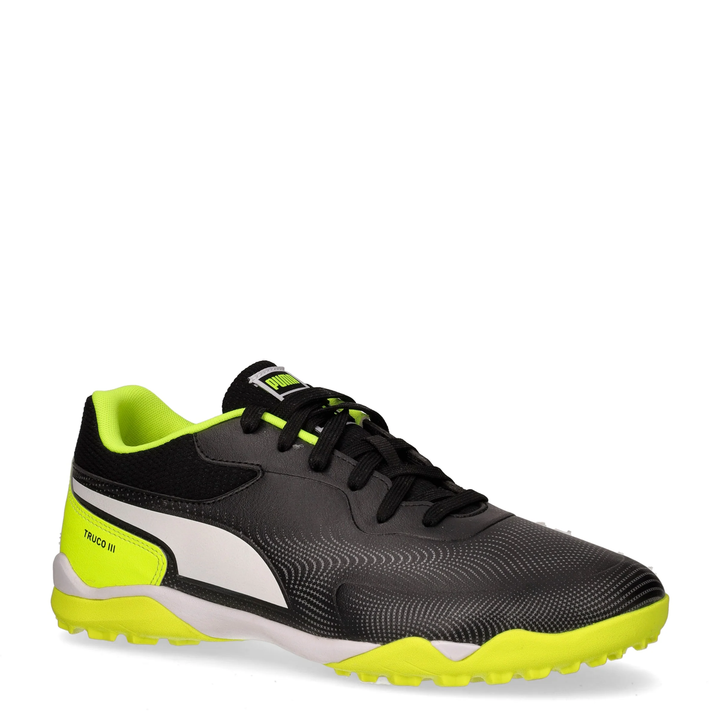 Truco III TT scarpa da calcetto in ecopelle nero bianco giallo - Image 2