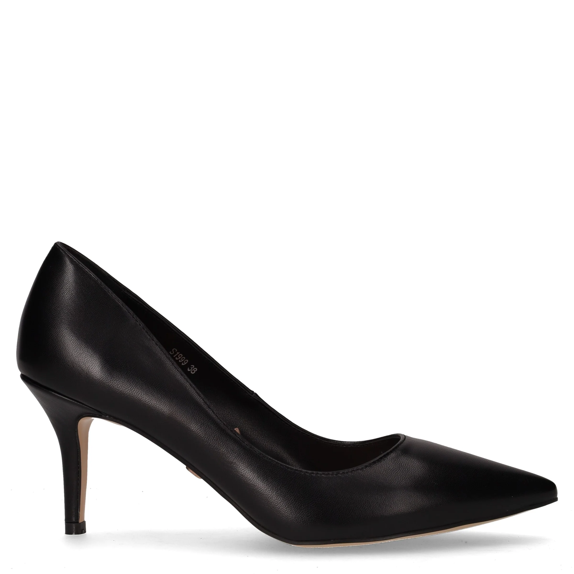 Décolleté a punta in ecopelle nero