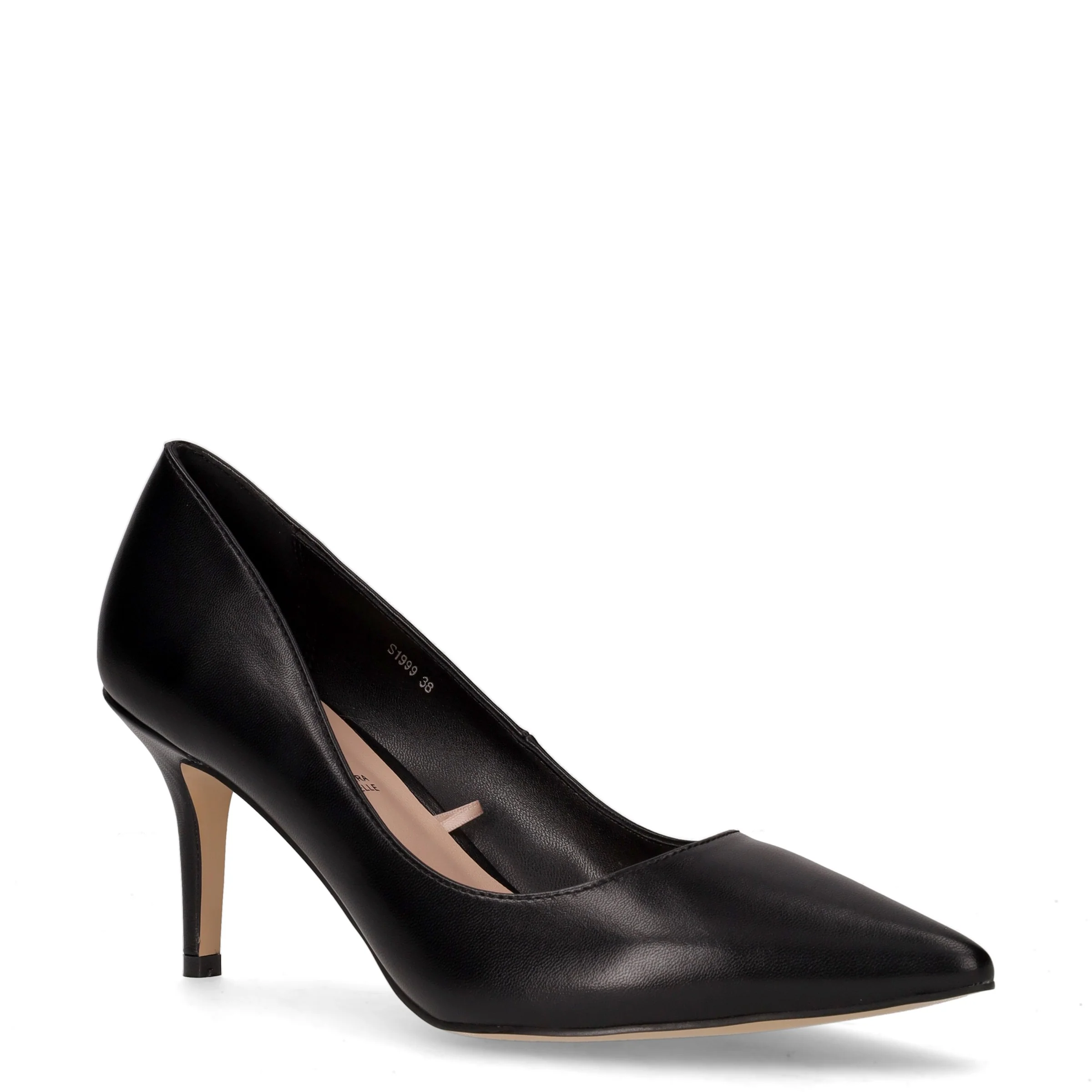 Décolleté a punta in ecopelle nero - Image 2