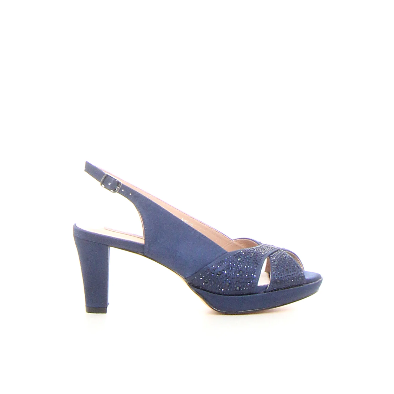 Sandalo con tacco blu