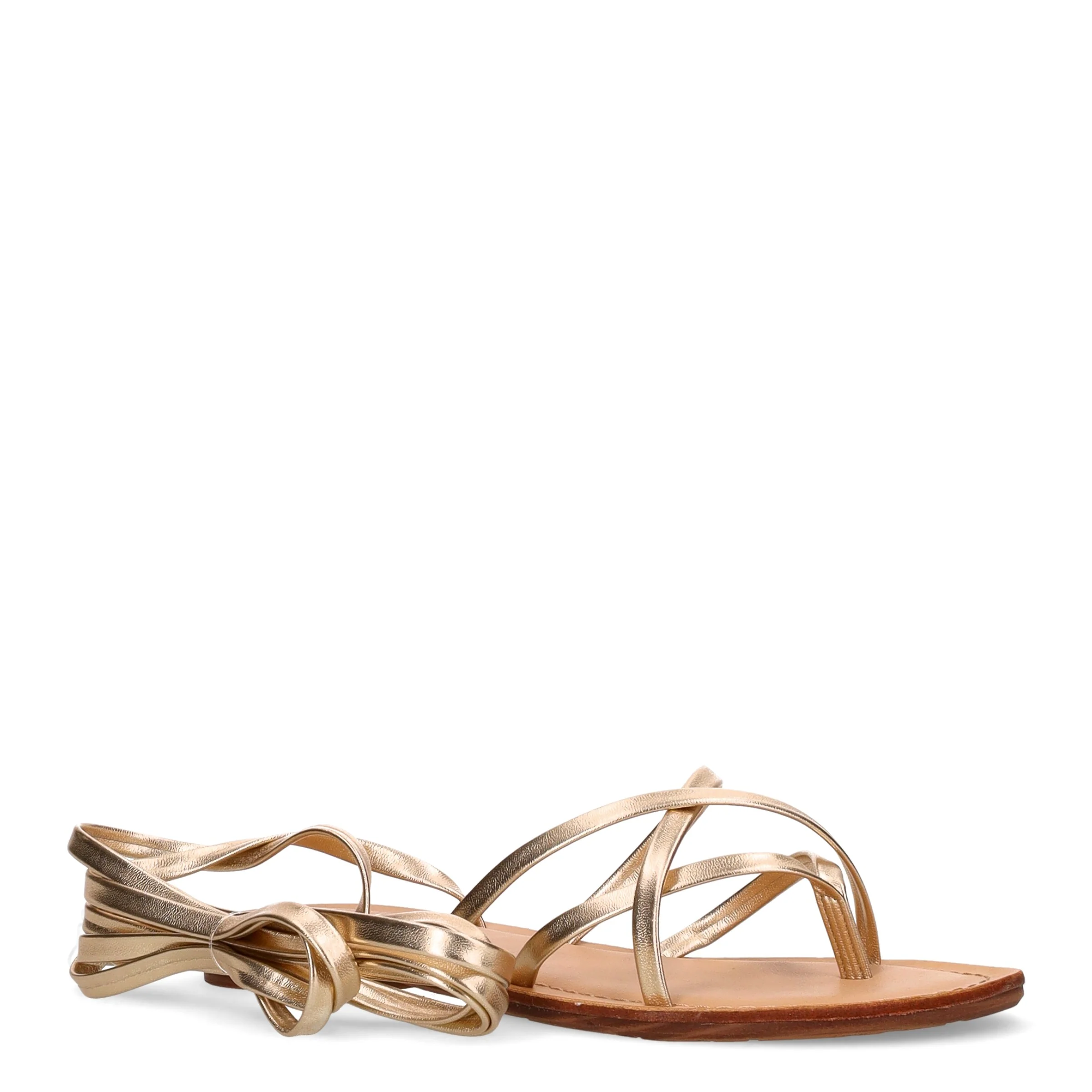 Sandalo infradito con laccetti gold - Image 2