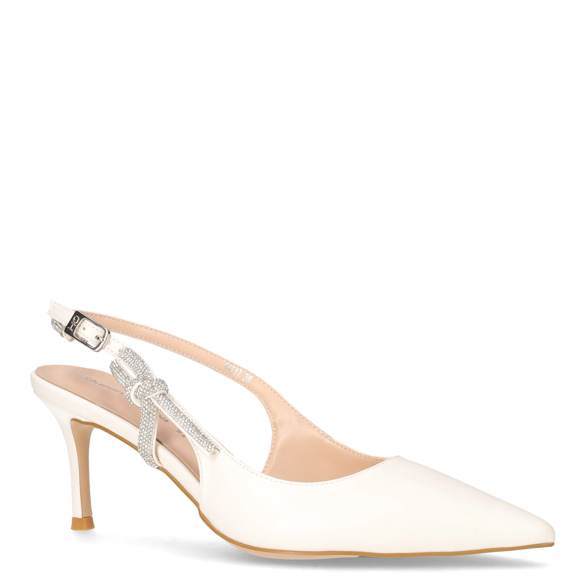 Slingback in ecopelle con tacco bianco - Image 2