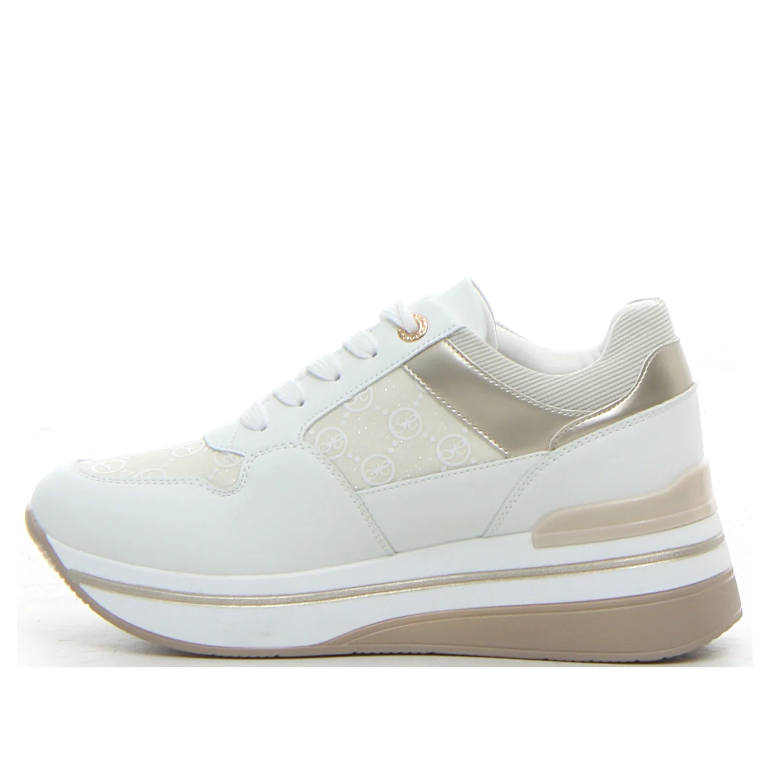 Sneaker con zeppa white gold - Image 2