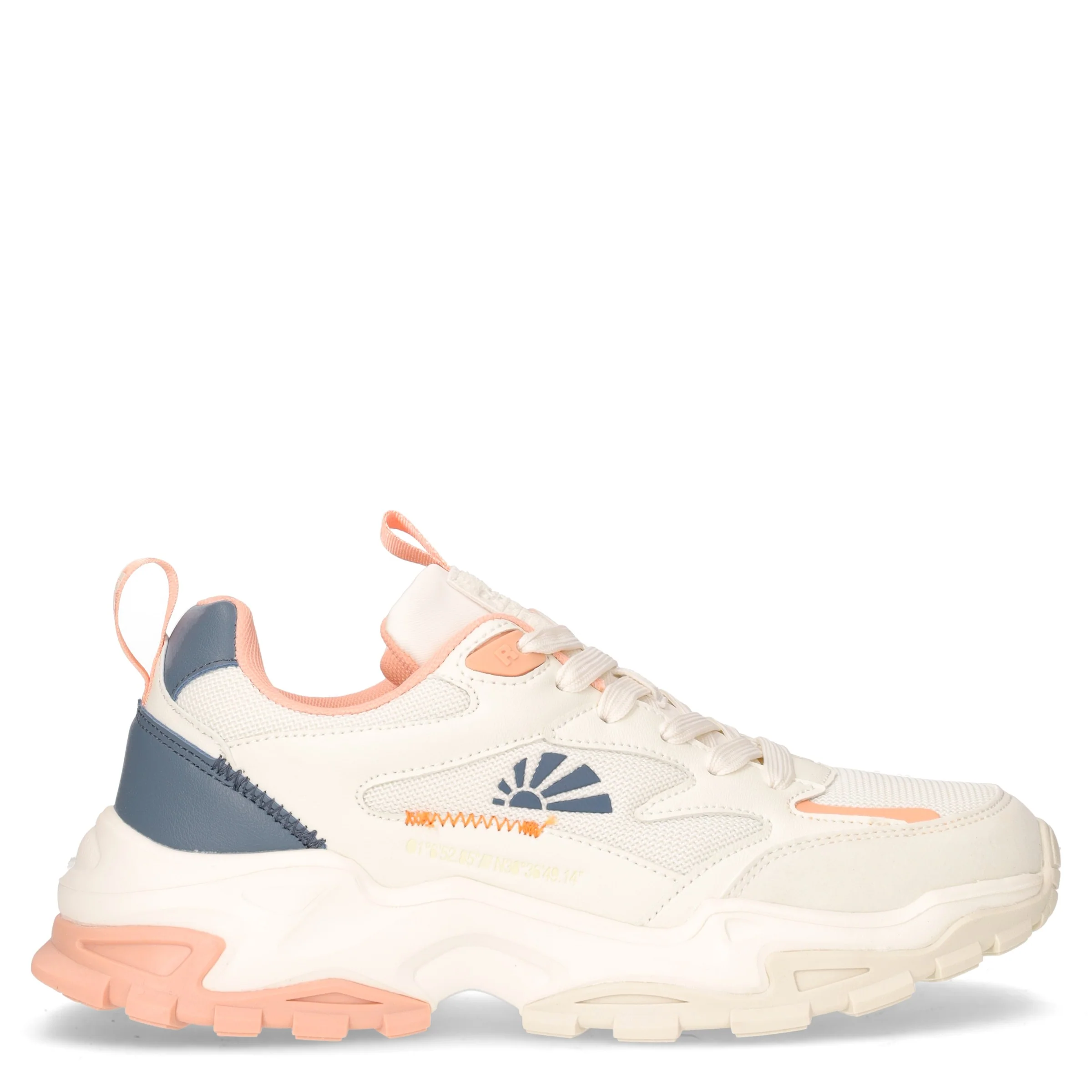 Sneaker in tessuto ed ecopellle bianco