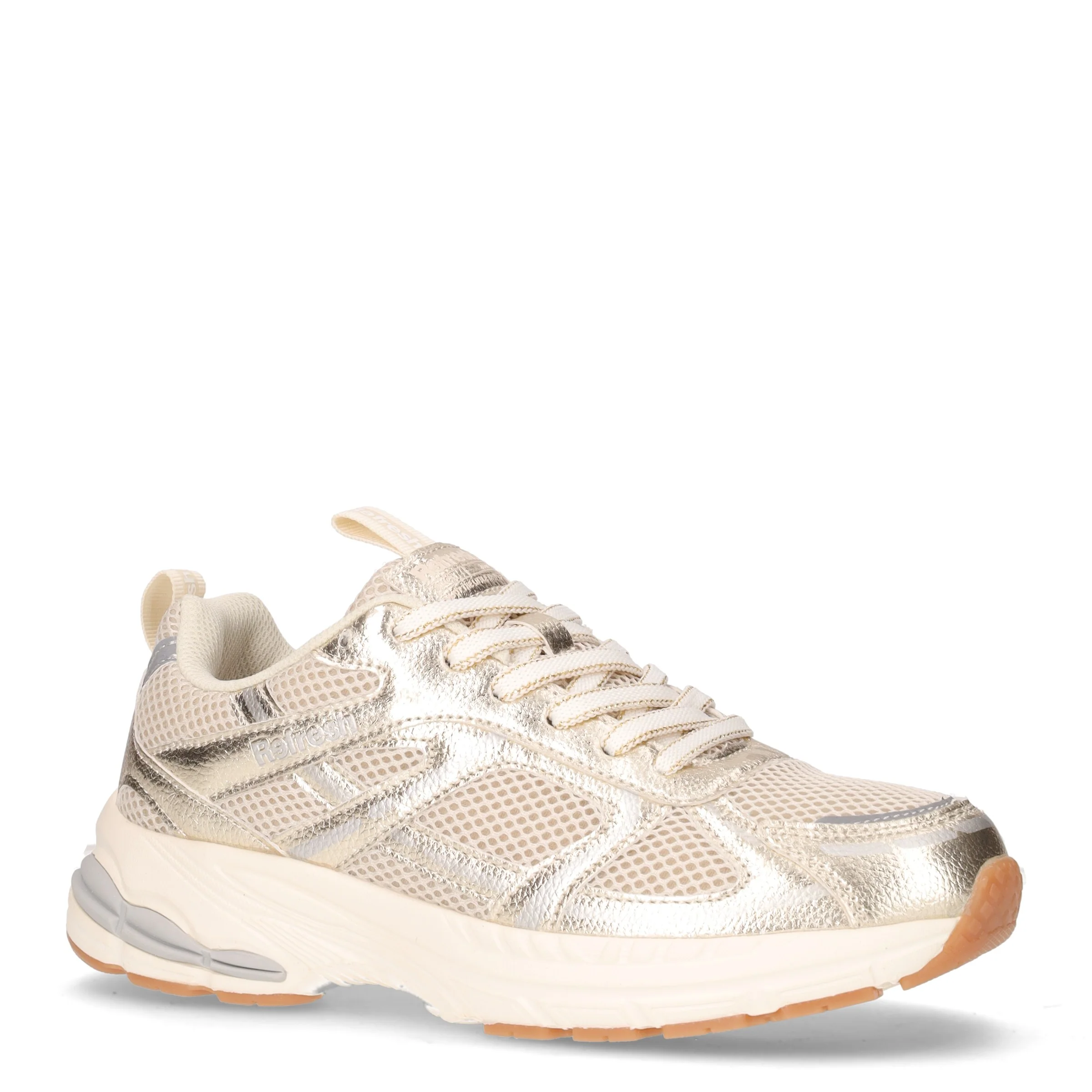 Sneaker in tessuto ed ecopellle bianco oro - Image 2