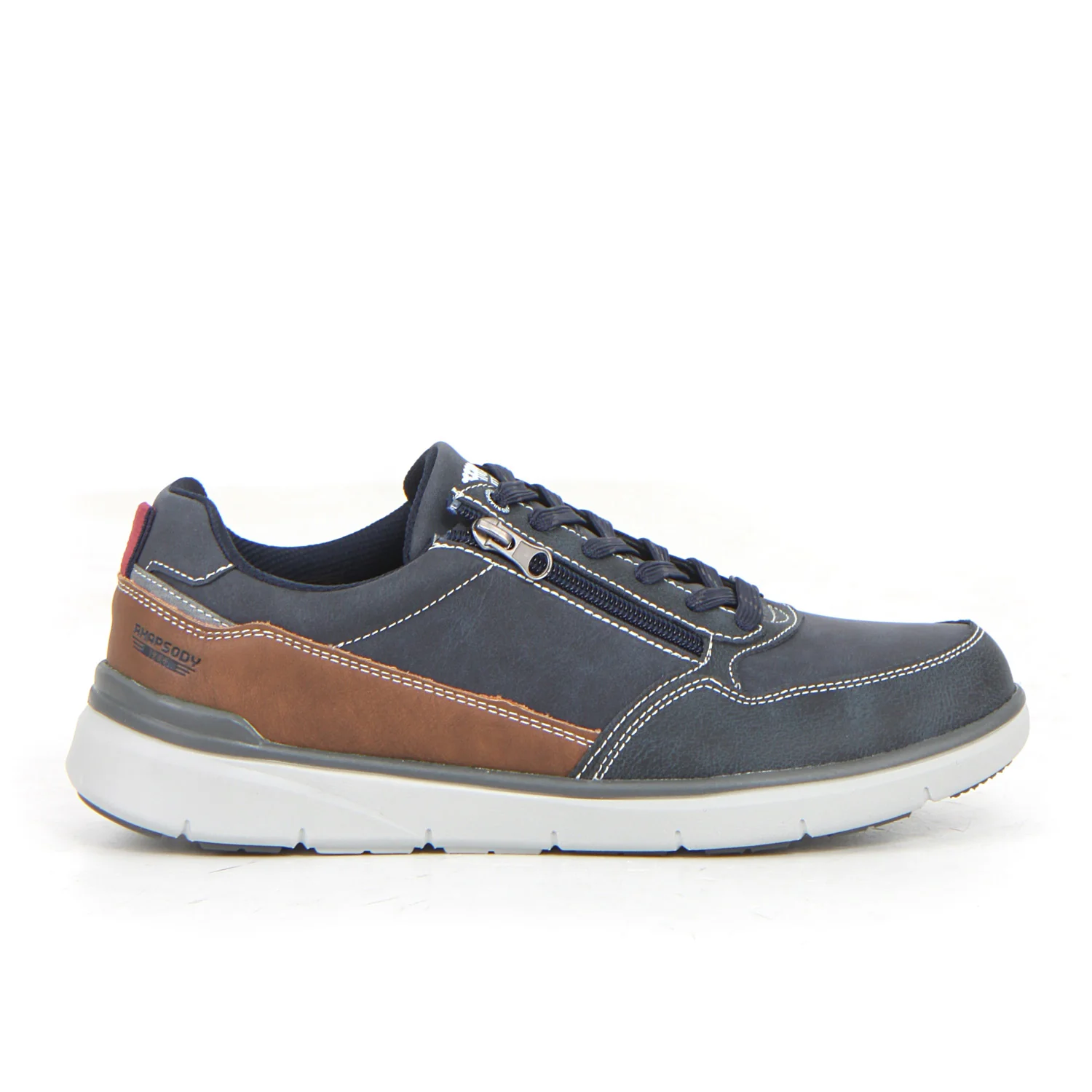 Sneaker con zip navy