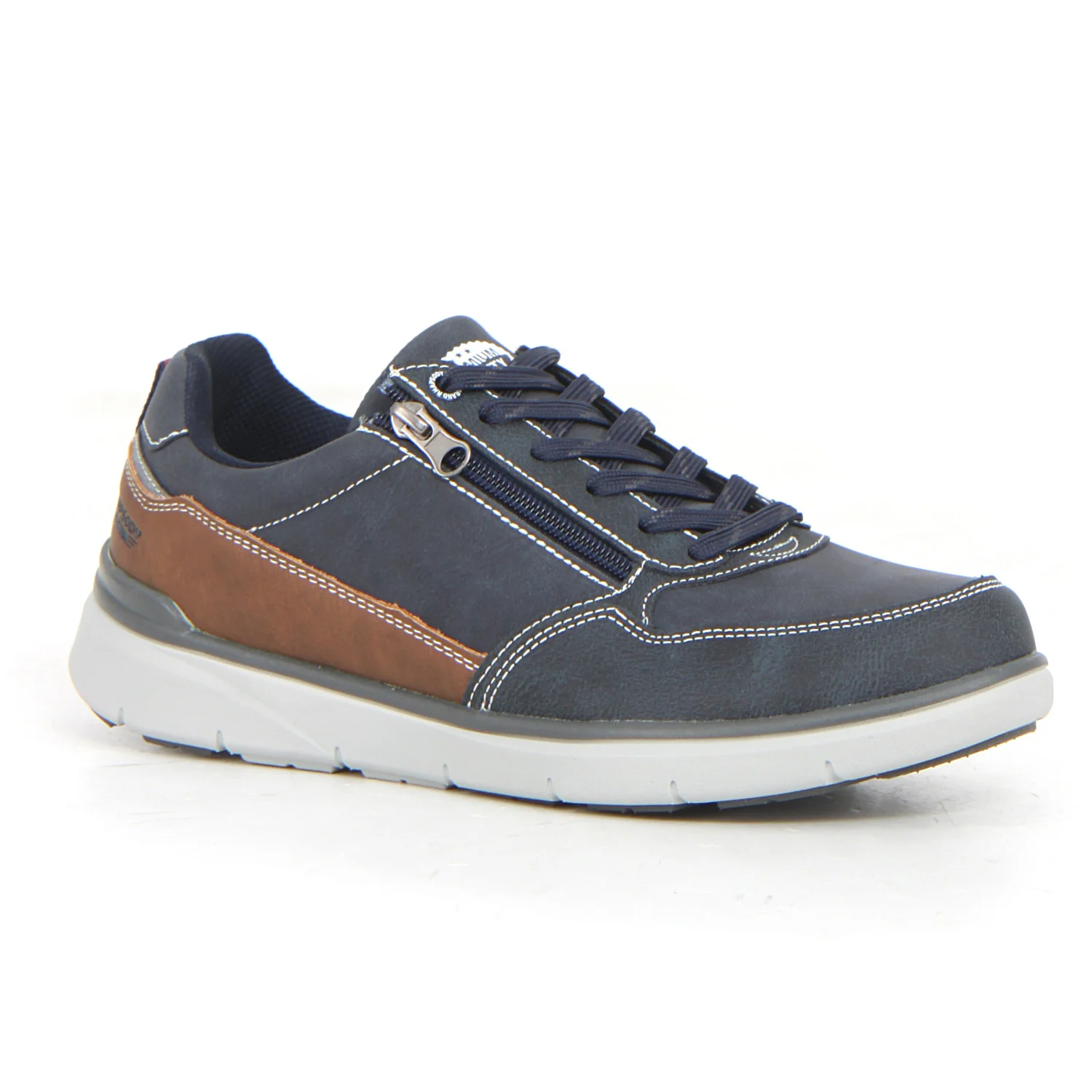 Sneaker con zip navy - Image 2