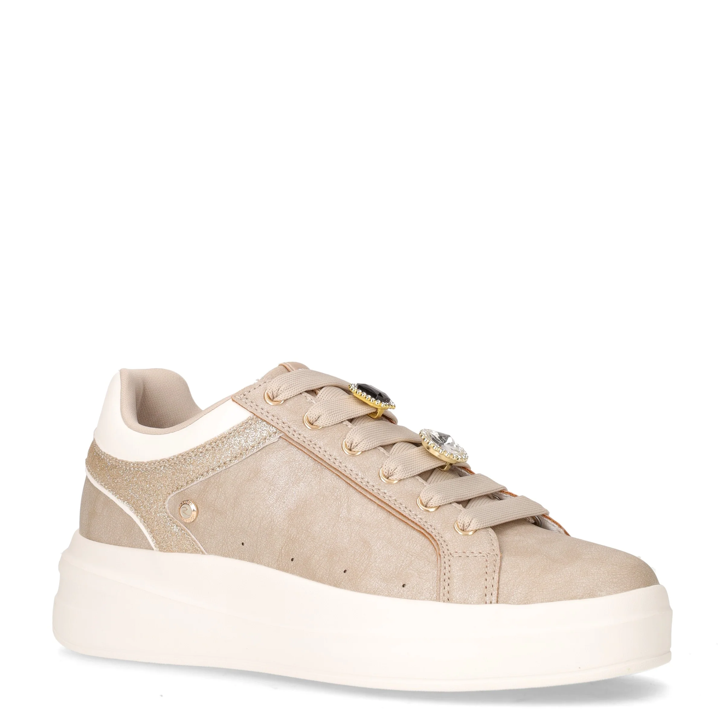Sneaker in ecopelle beige - Image 2