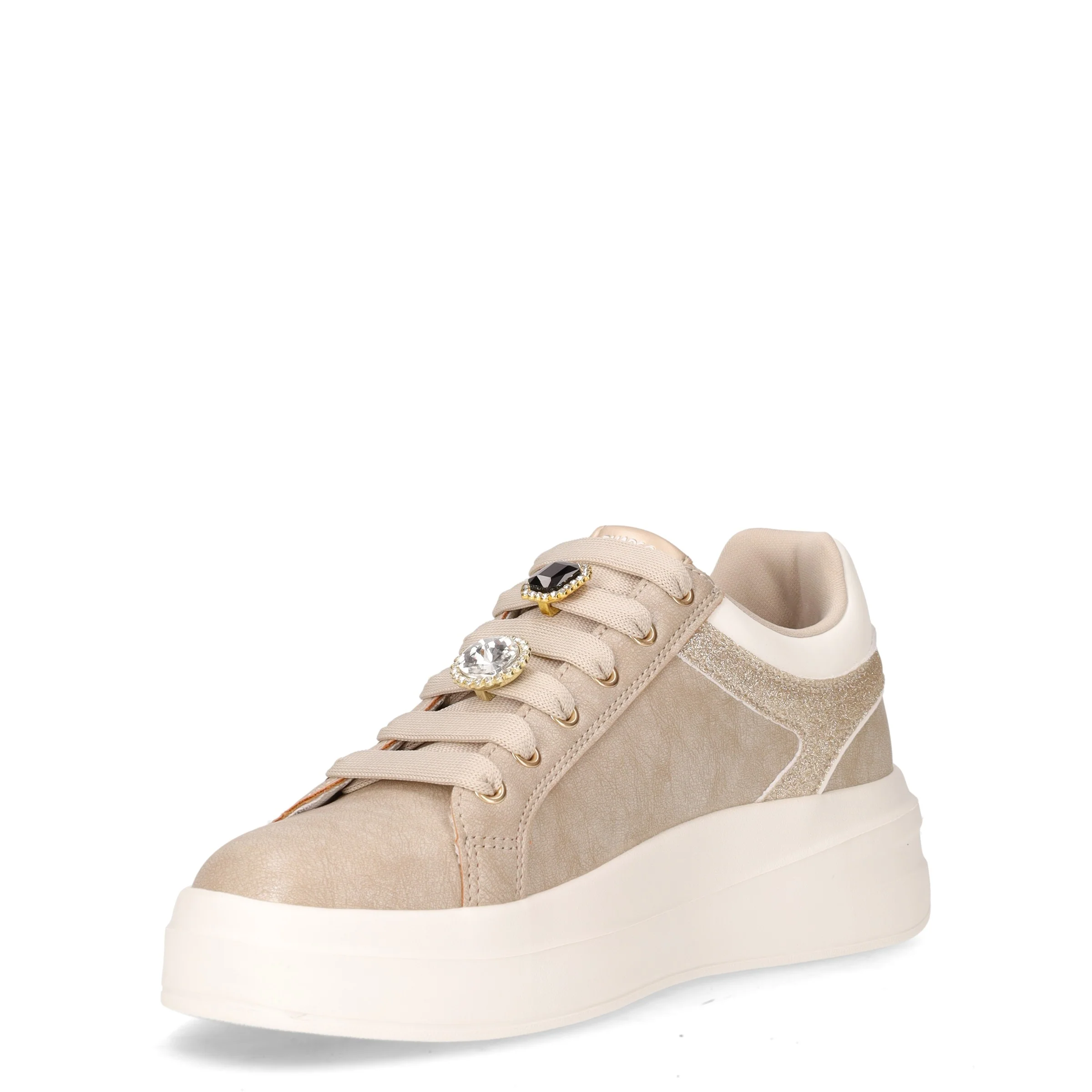 Sneaker in ecopelle beige - Image 3