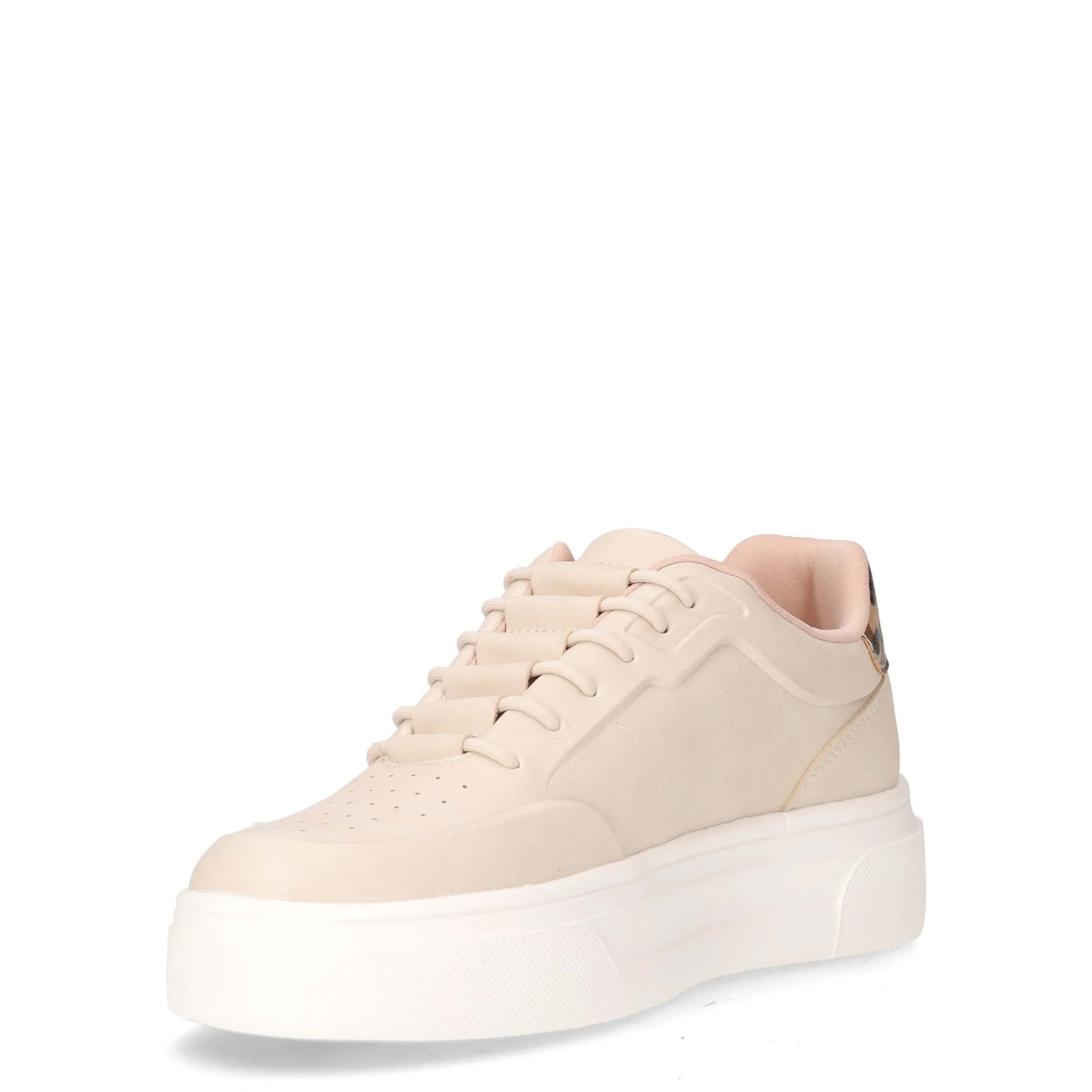 Sneaker in ecopelle con platform beige - Image 3