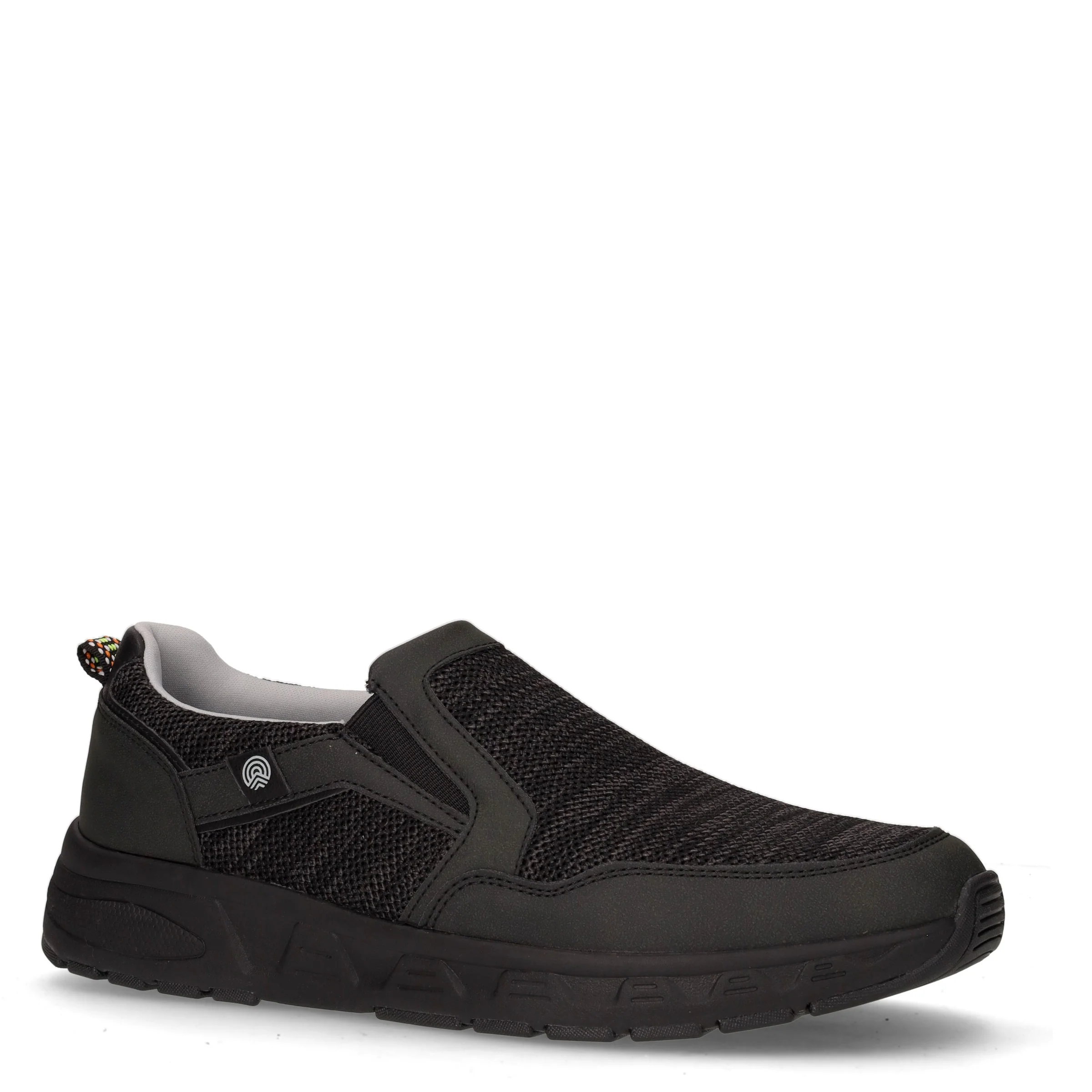 Sneaker slip on in tessuto ed ecopelle nero - Image 2