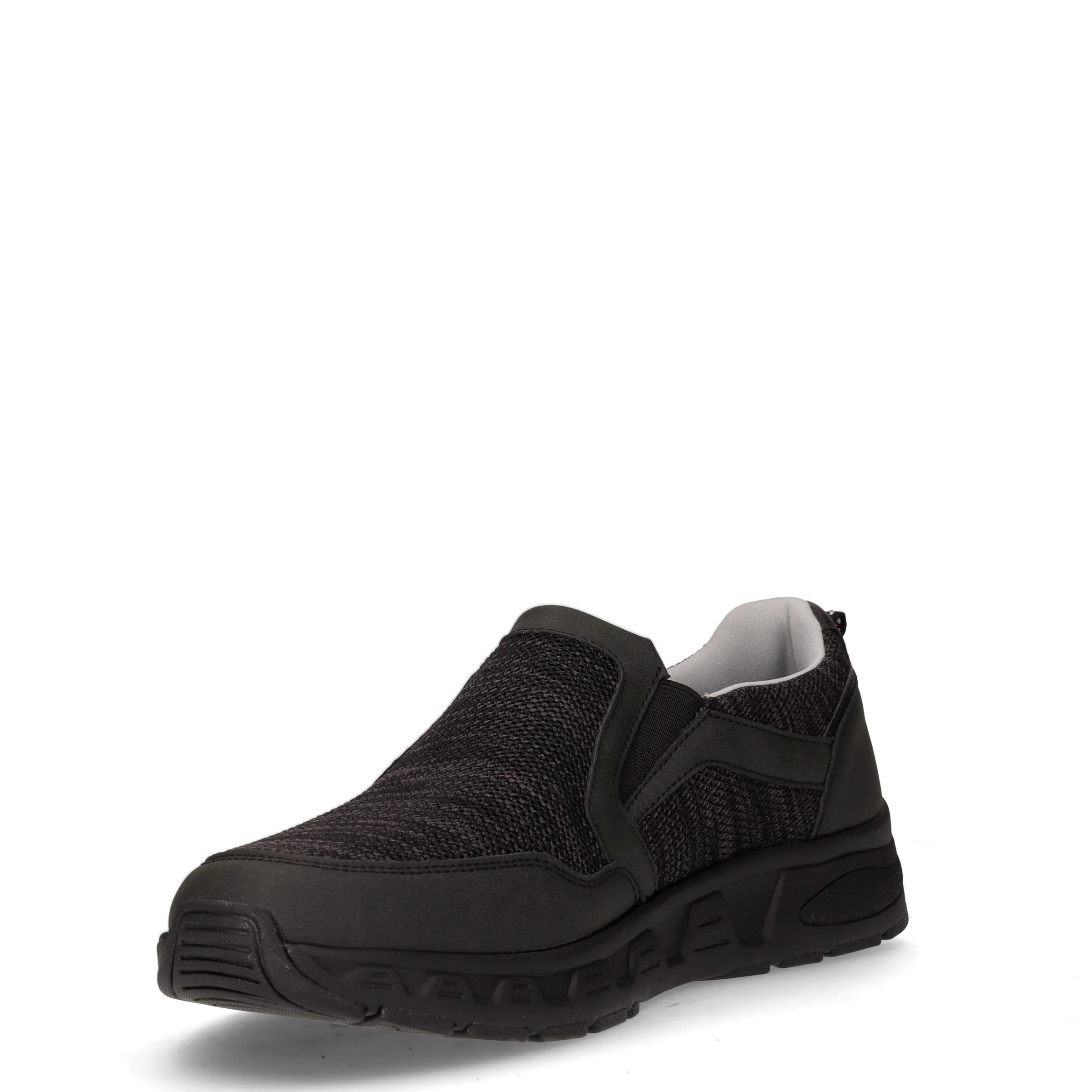 Sneaker slip on in tessuto ed ecopelle nero - Image 3