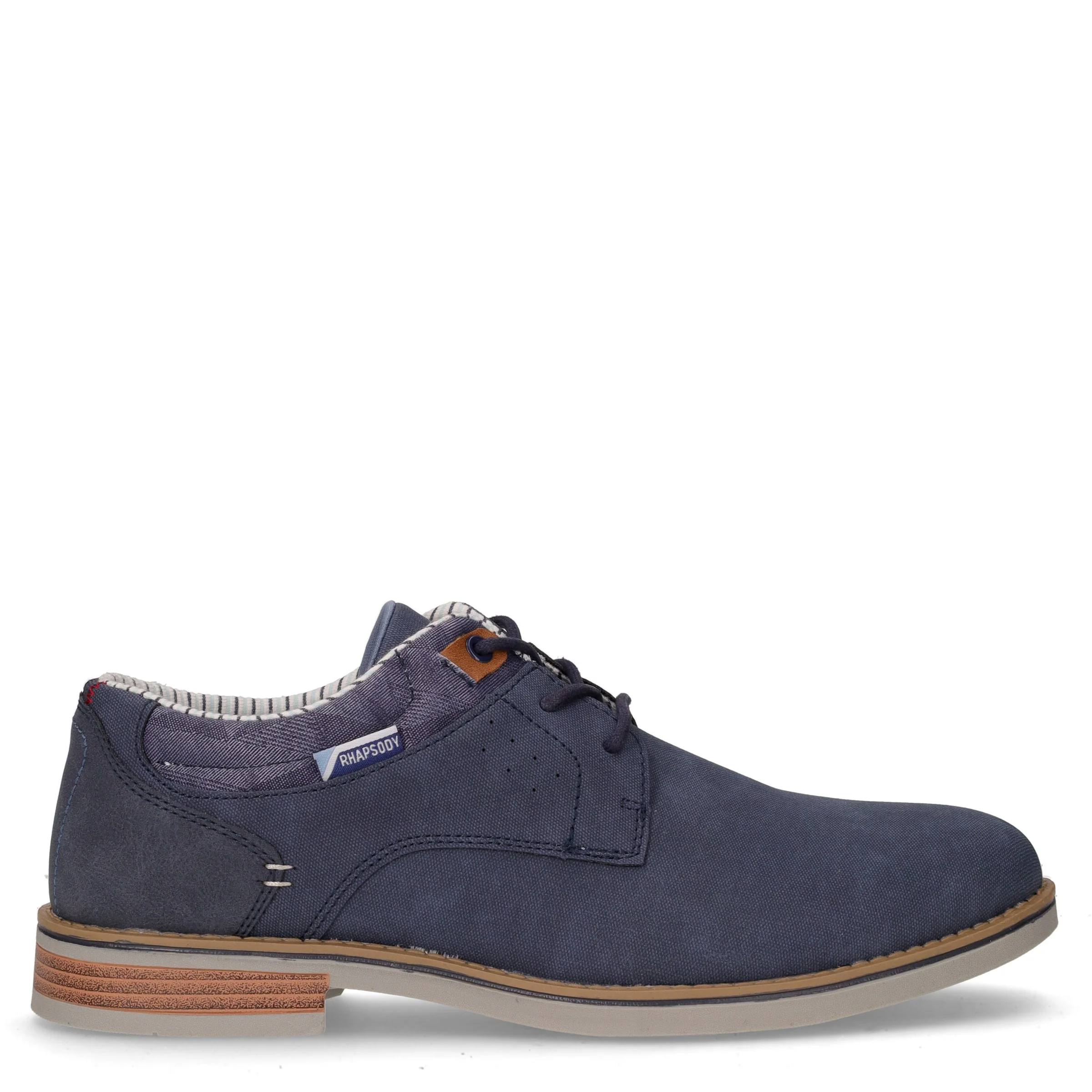 Stringata casual in ecopelle navy