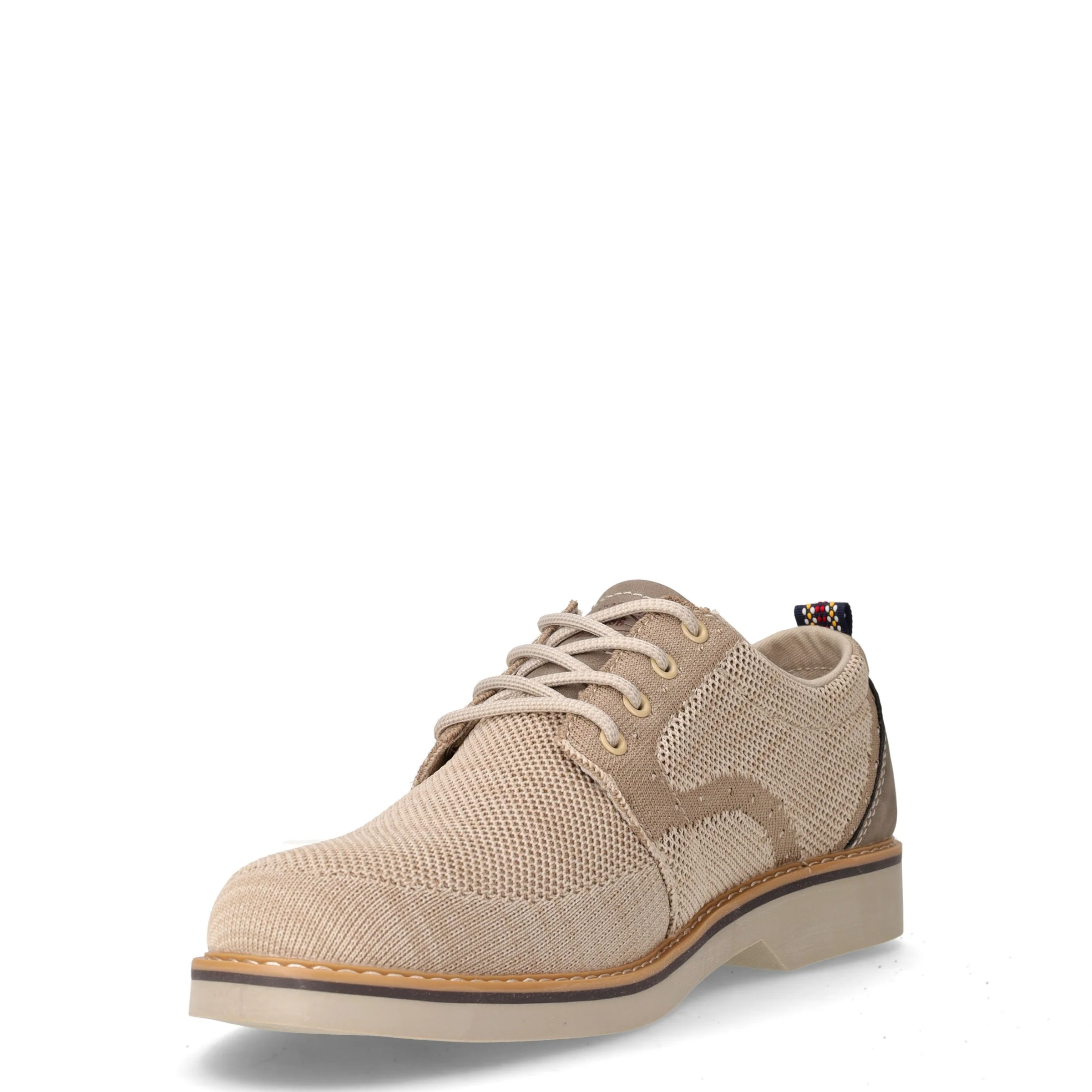 Stringata casual in tessuto beige - Image 3