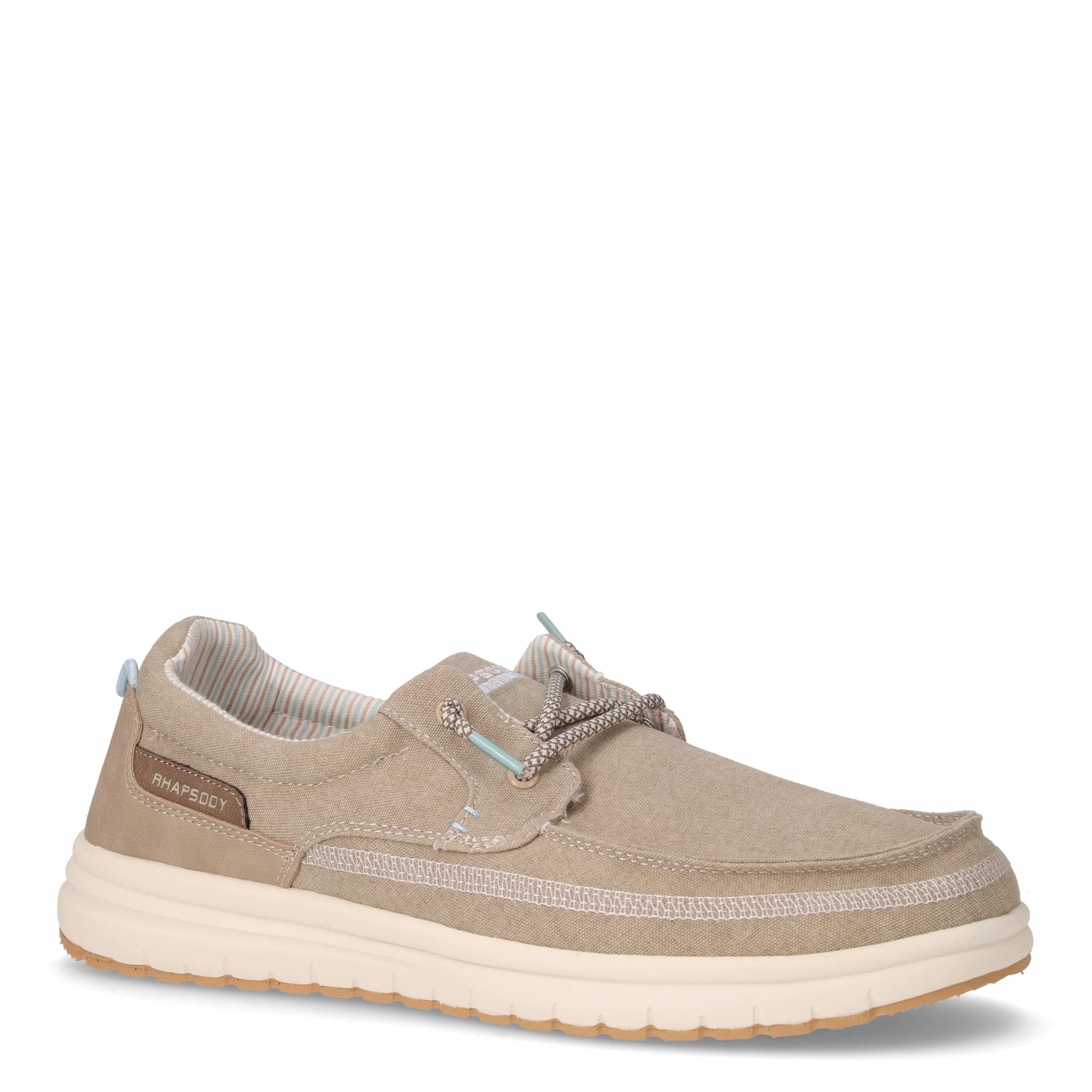 Stringata sportiva in tessuto beige - Image 2