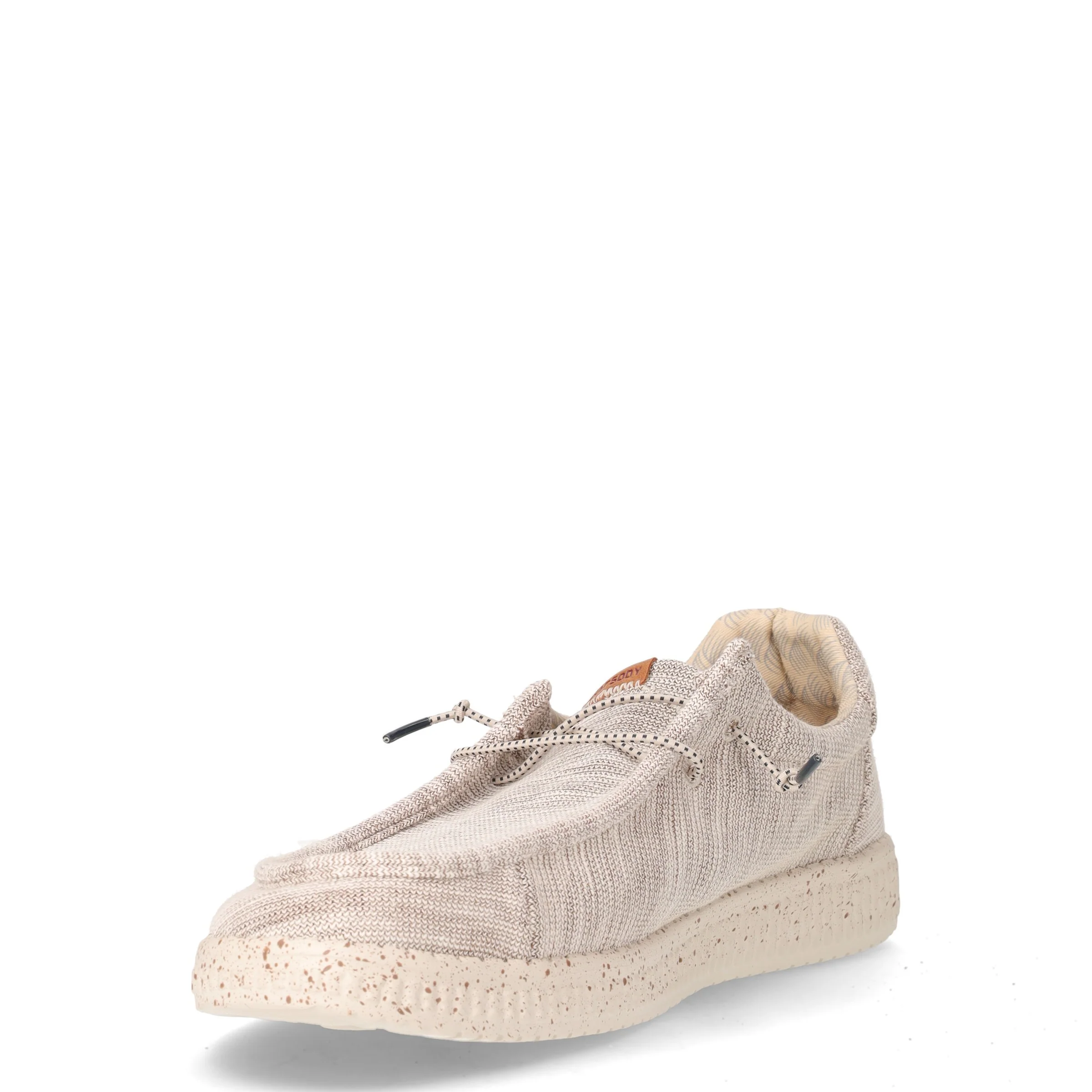 Stringata sportiva in tessuto beige - Image 3
