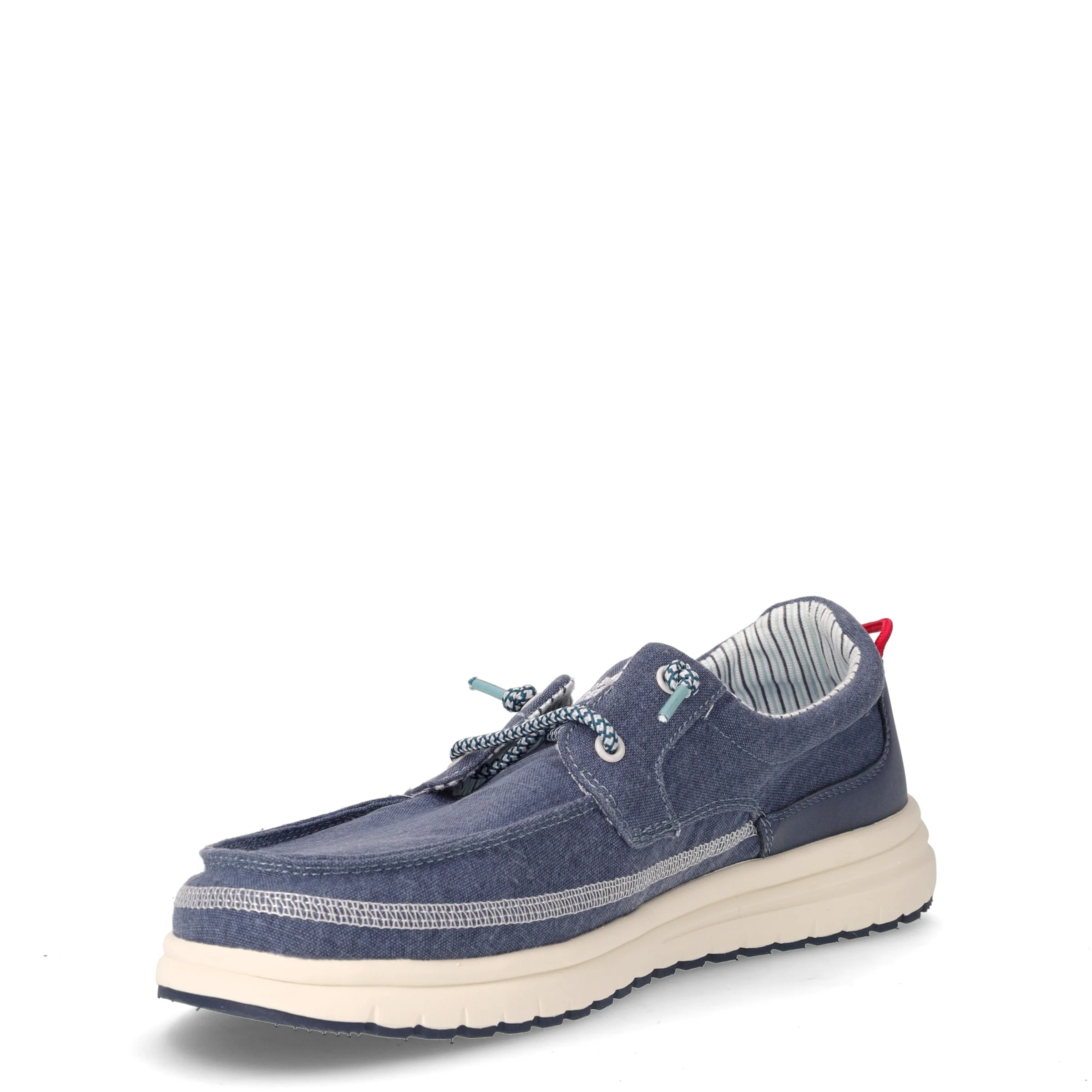 Stringata sportiva in tessuto navy - Image 3