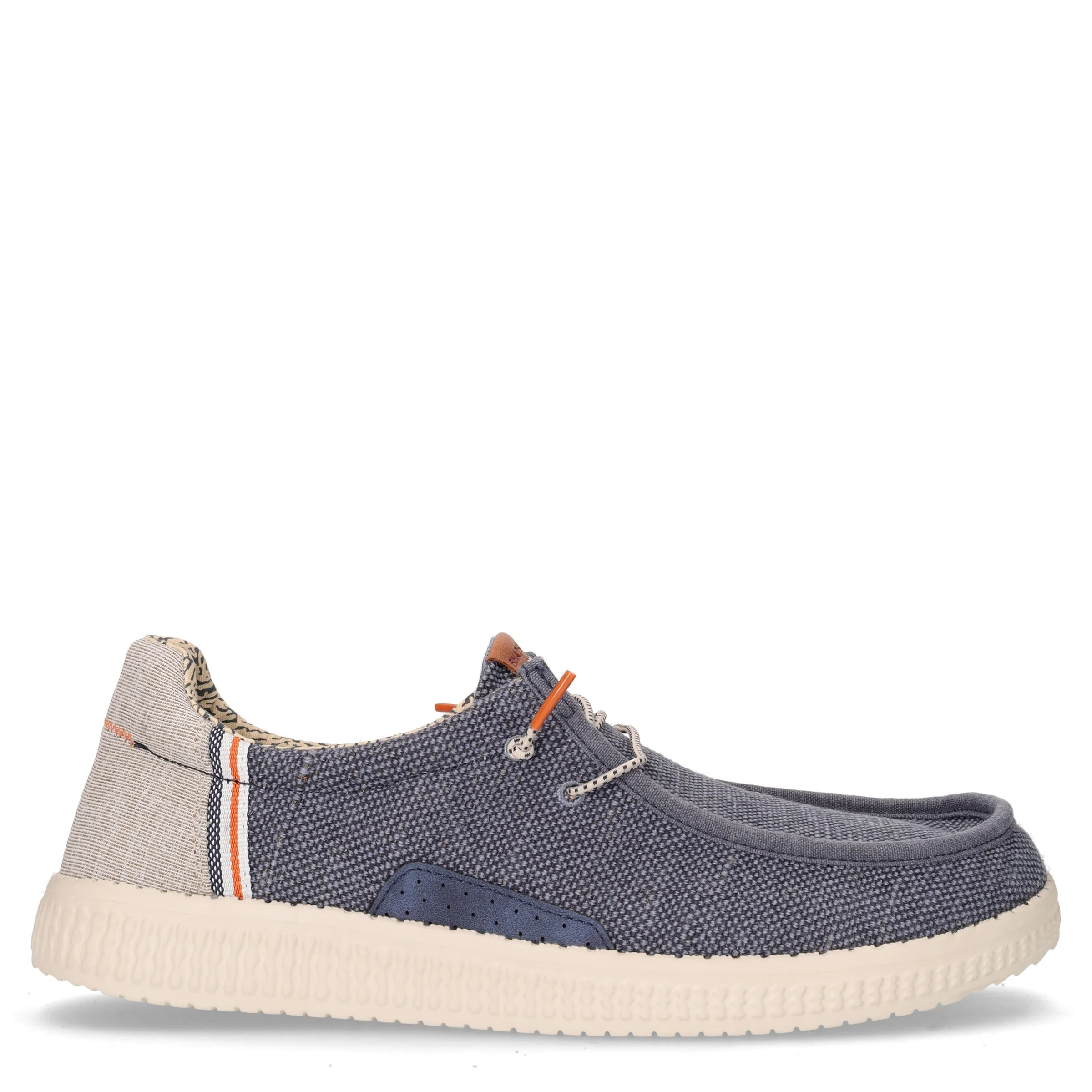 Stringata sportiva in tessuto navy