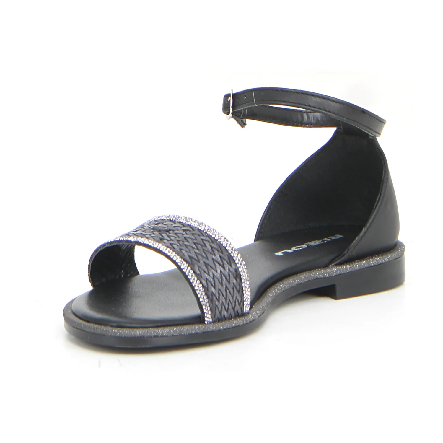 Sandalo con strass nero - Image 3