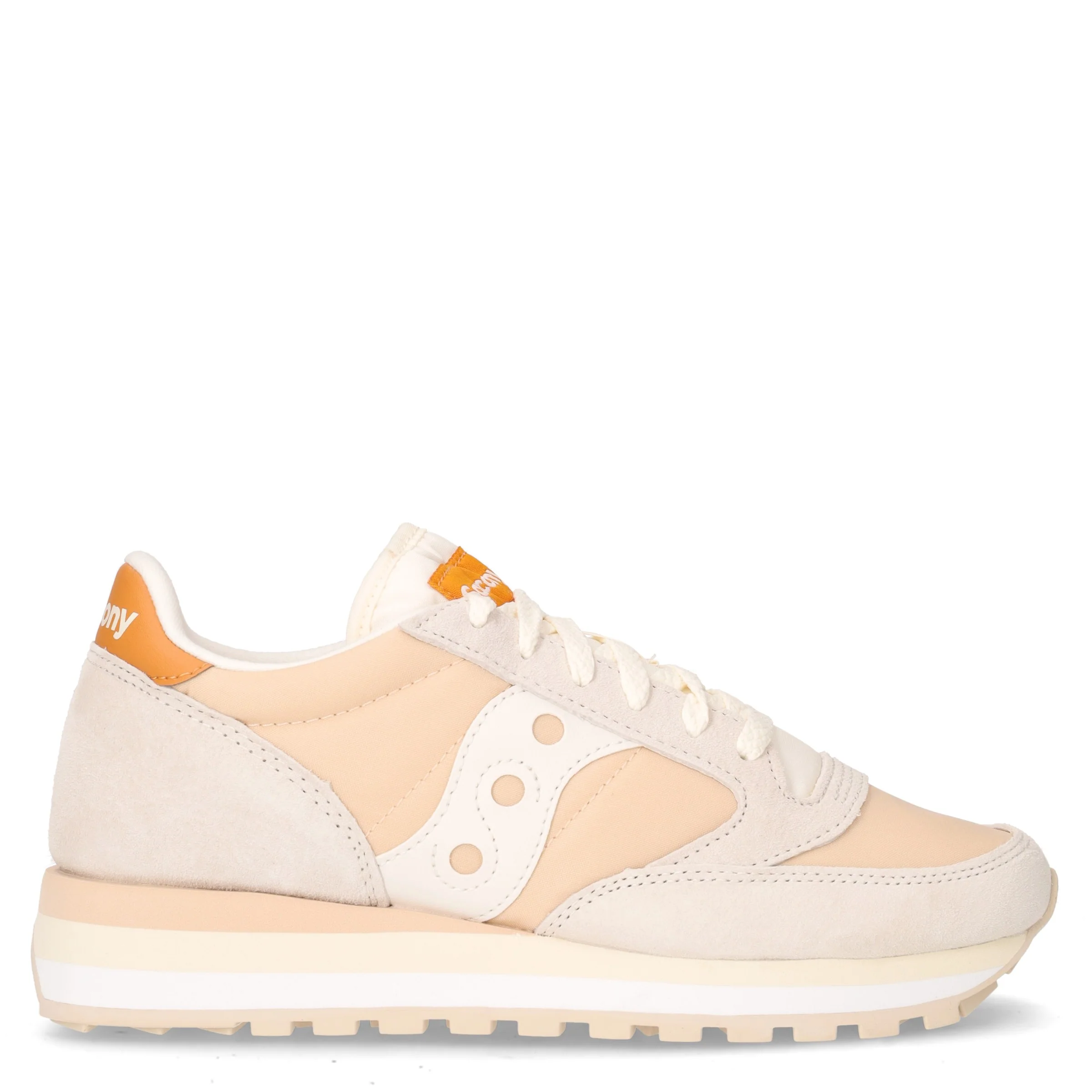 Jazz Triple sneaker in pelle e tessuto avorio crema
