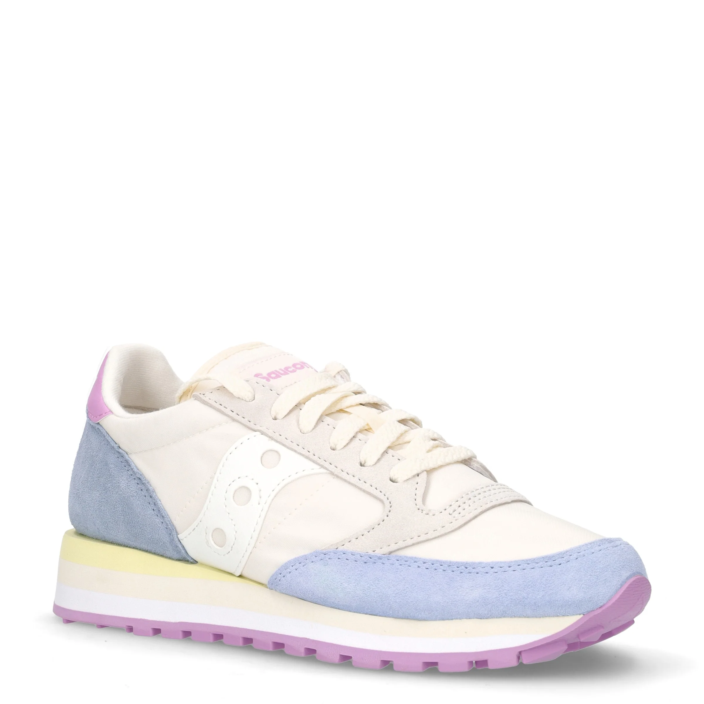 Jazz Triple sneaker in tessuto e pelle tofu azzurro rosa - Image 2