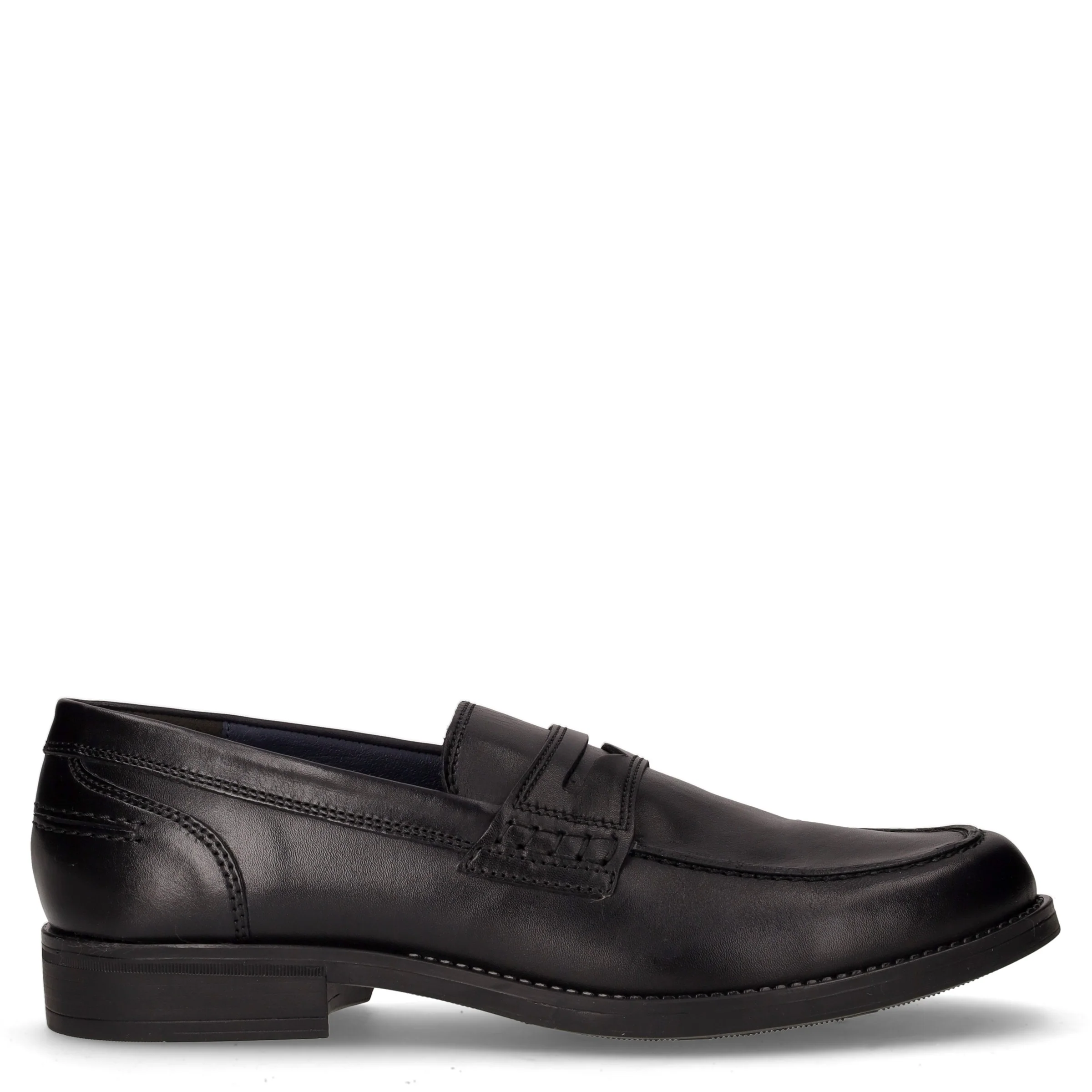 Mocassino in pelle blu