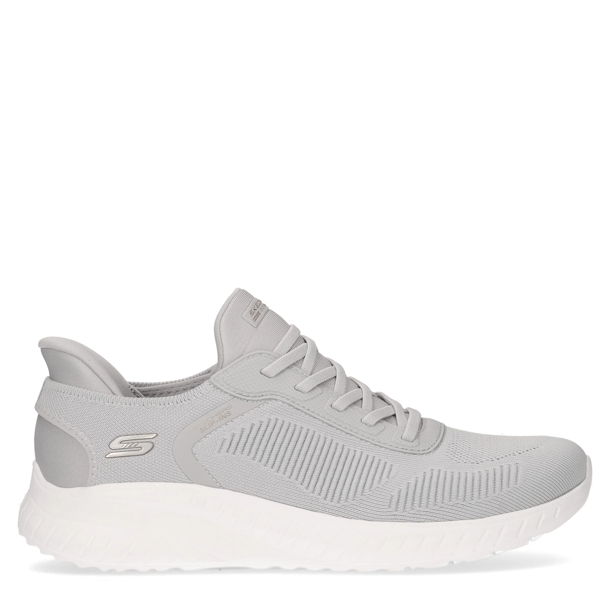 Bobs Squad Chaos Current Muse sneaker slip ins in tessuto grigio chiaro
