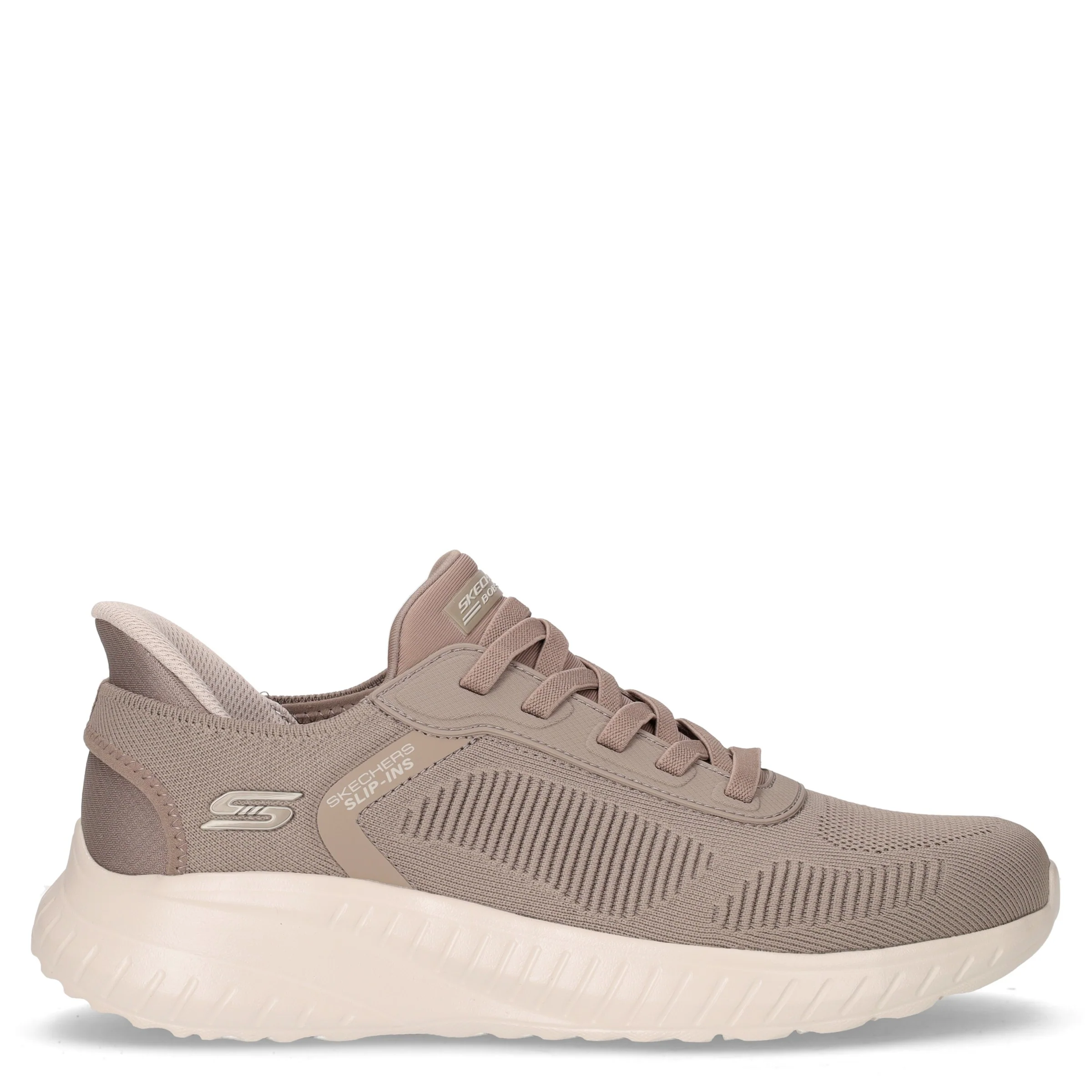 Bobs Squad Chaos Solid Step sneaker slip ins in tessuto taupe scuro