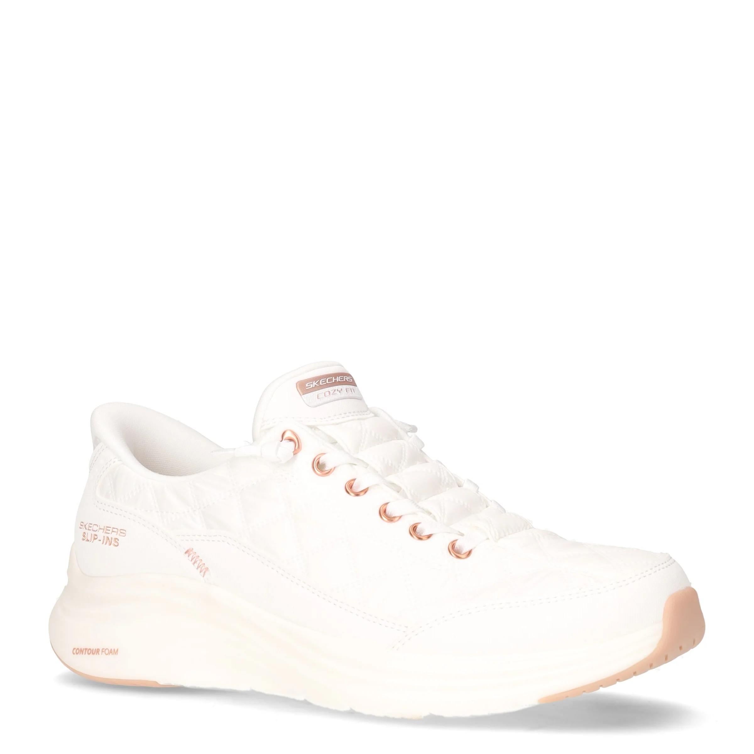 Contour Foam Golden Hour sneaker slip ins in tessuto bianco oro rosa - Image 2