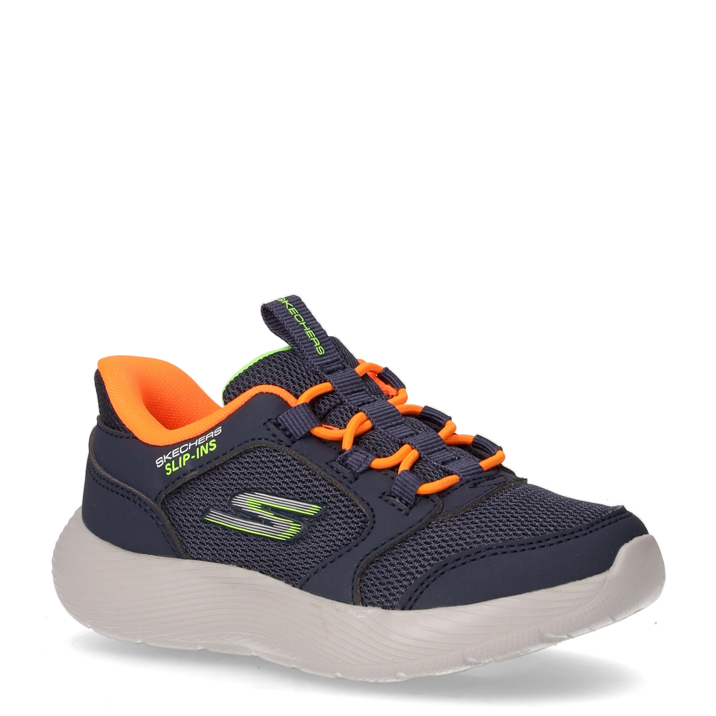 Dyna-Lite  Turbo Brisk-Buddies sneaker in tessuto bambino navy arancio - Image 2