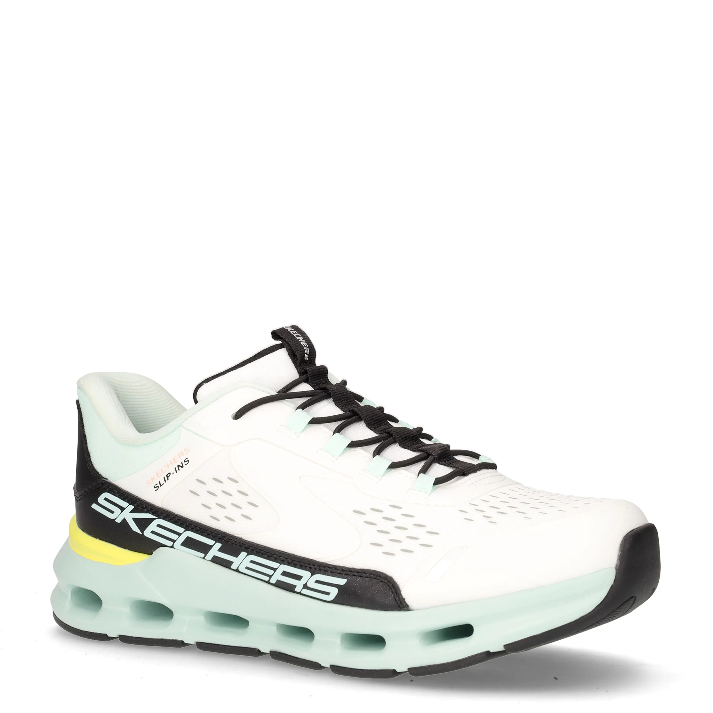 Glide Step Vista Lane sneaker slip ins ragazza in tessuto bianco nero turchese - Image 2