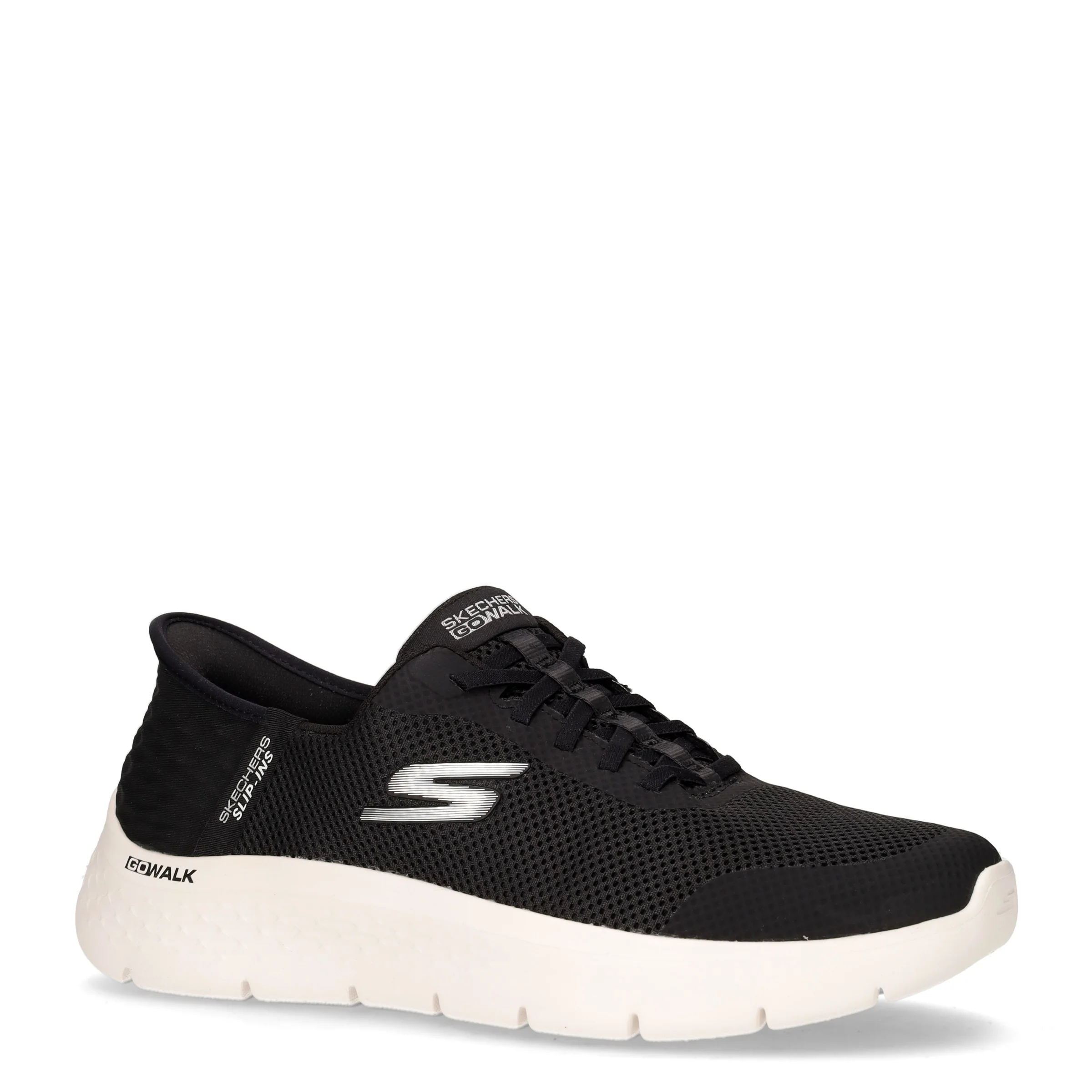 Go Walk Flex Grand Entry sneaker slip ins in tessuto nero bianco - Image 2