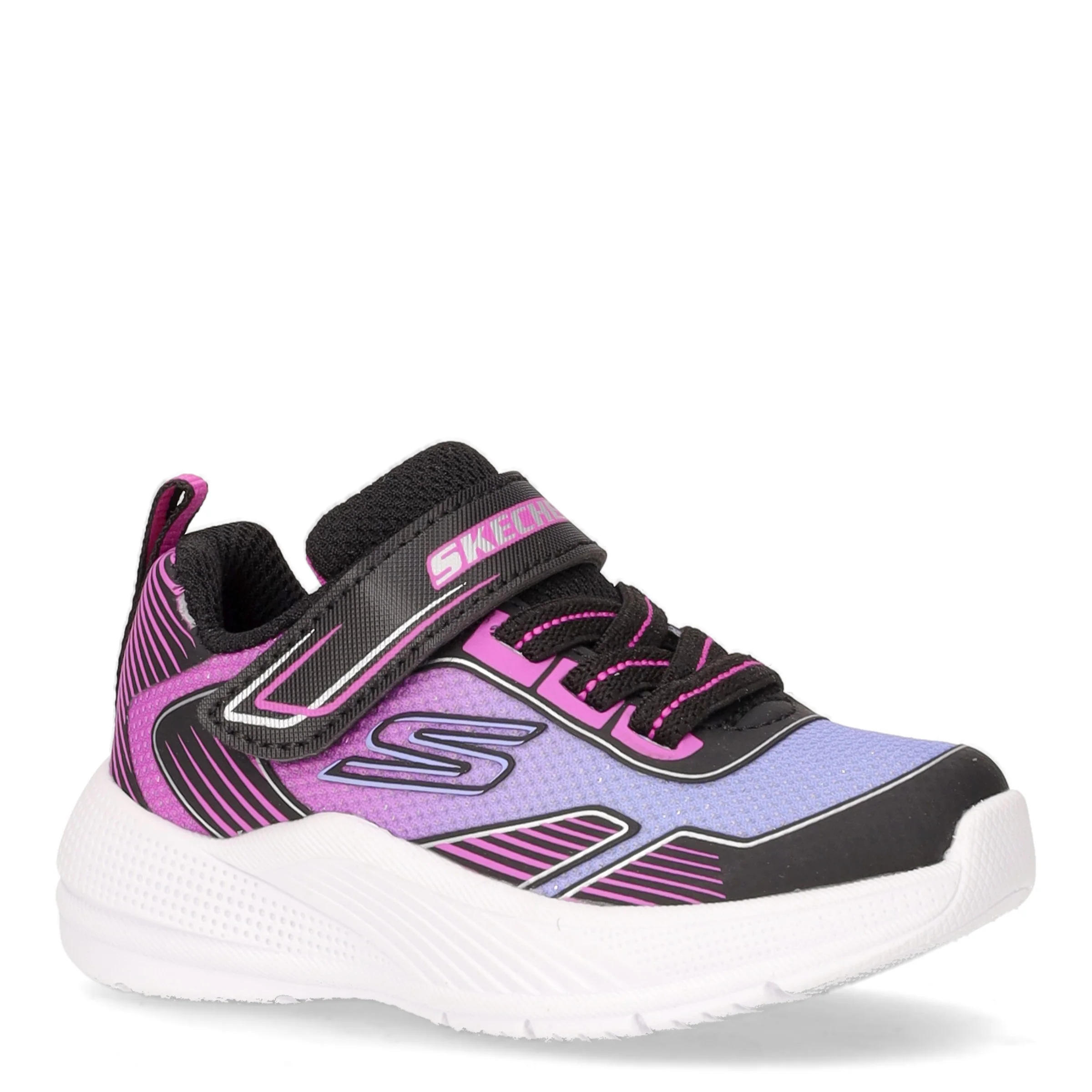 Microspec Advance Oasis Point sneaker in tessuto bambina nero lilla fuxia - Image 2