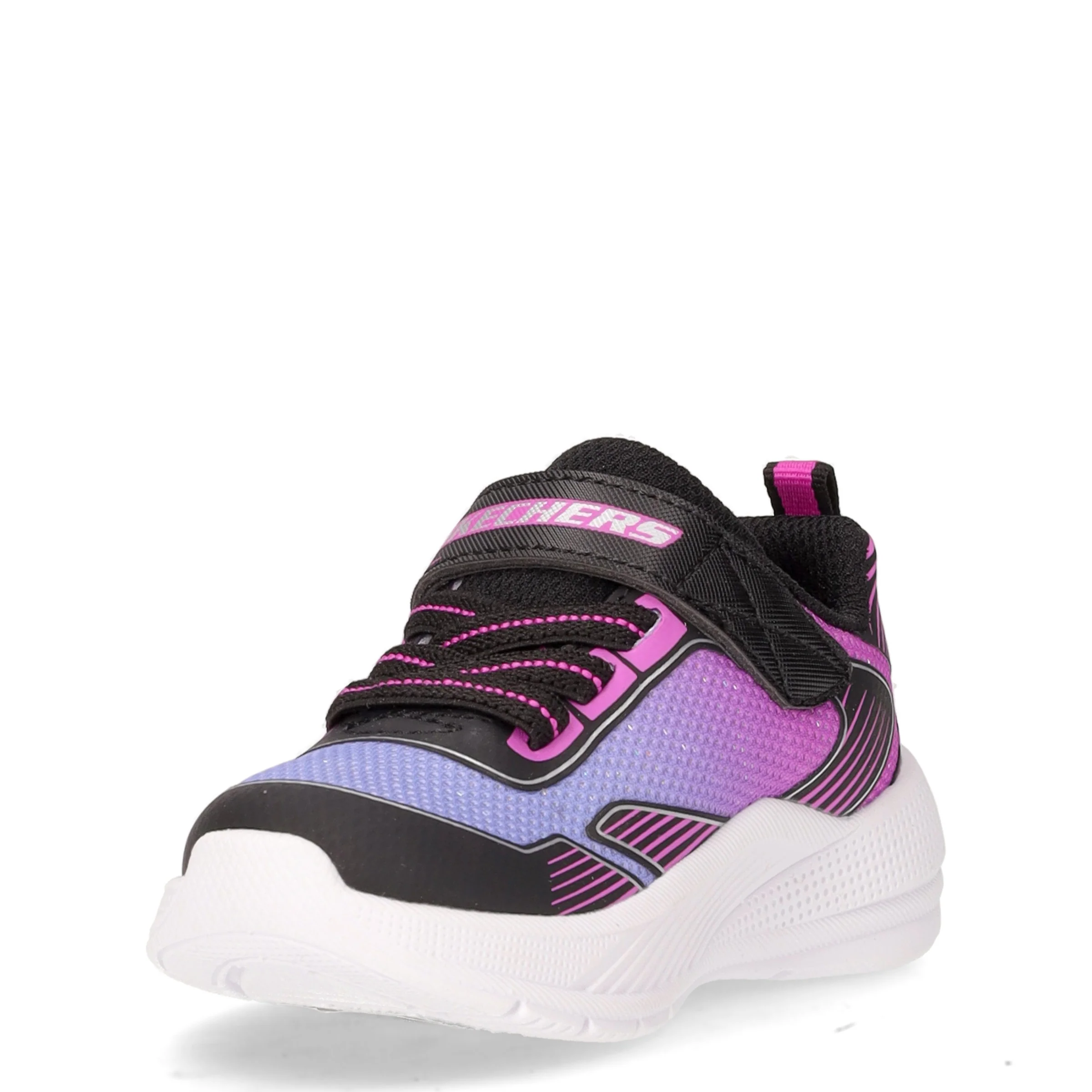 Microspec Advance Oasis Point sneaker in tessuto bambina nero lilla fuxia - Image 3