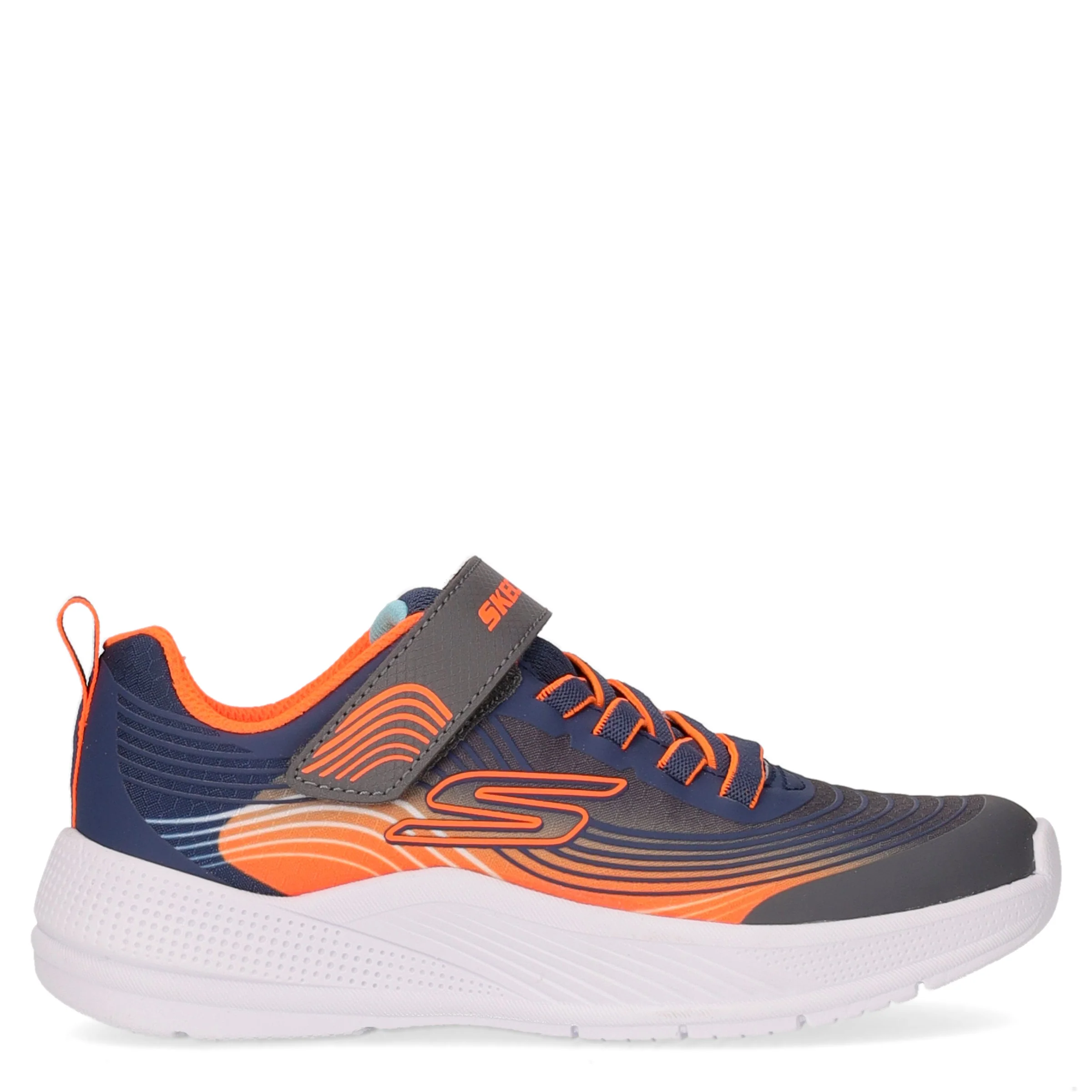 Microspec Advance sneaker bambino in tessuto navy arancione