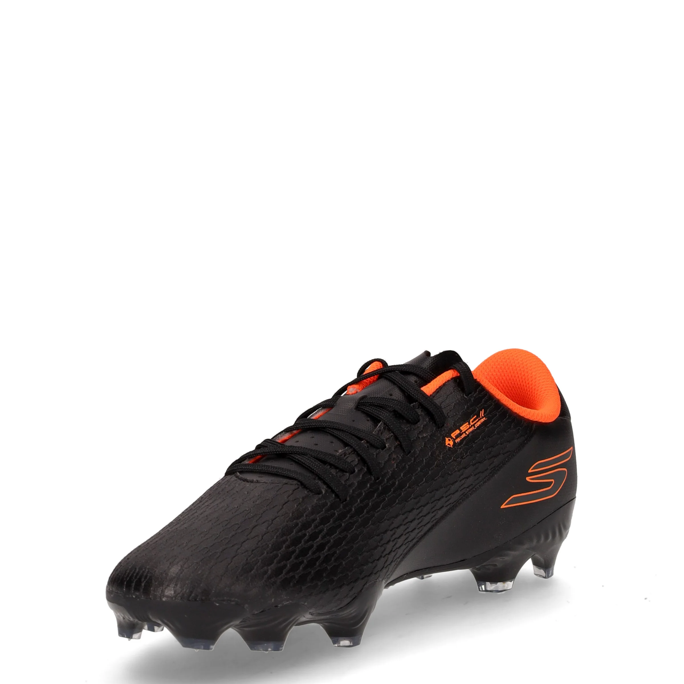 Skx 2 club mg scarpa da calcio in ecopelle nero arancio - Image 3