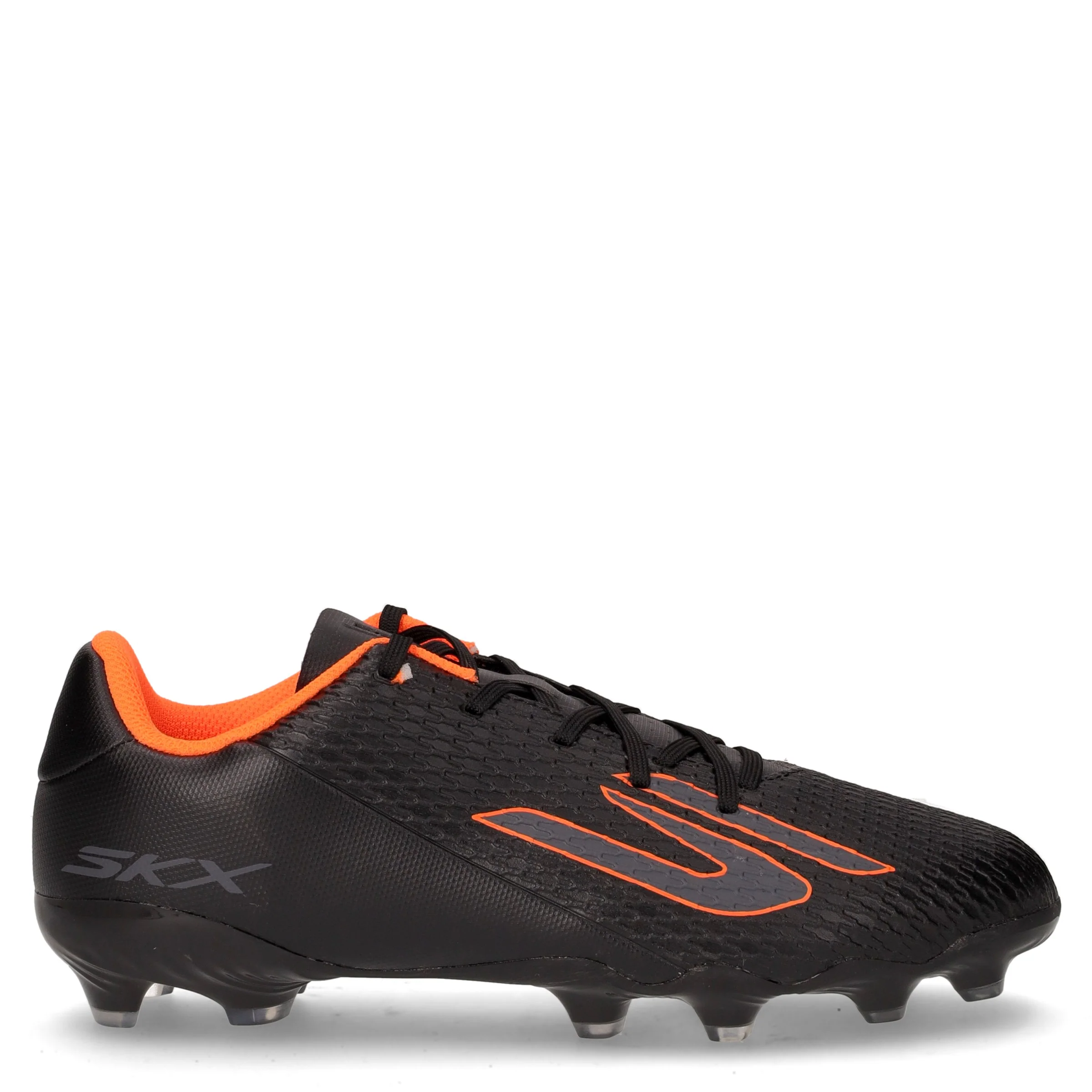 Skx 2 Youth mg scarpa da calcio in ecopelle bambino nero arancione
