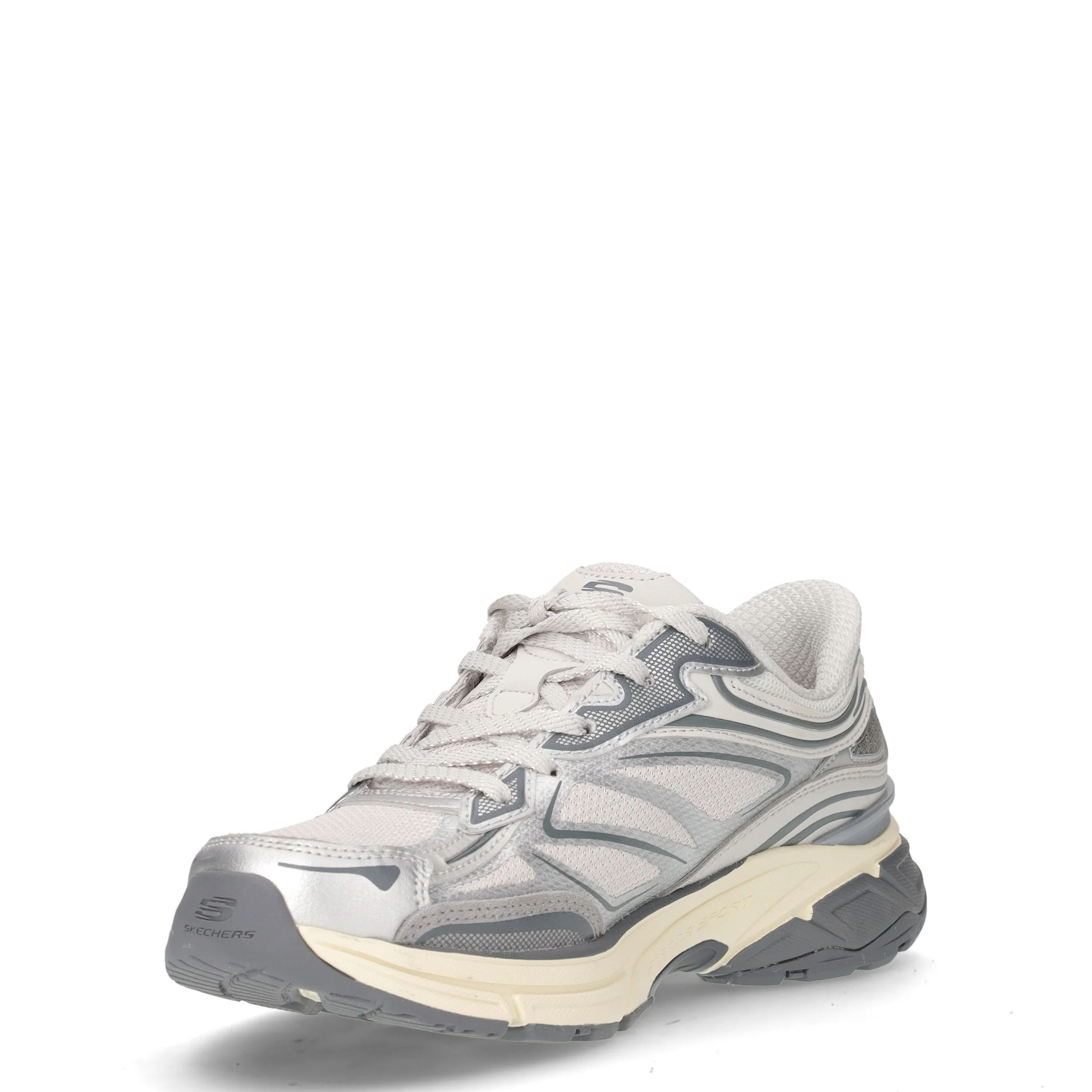 Stamina Sport sneaker slip ins in tessuto ed ecopelle argento grigio - Image 3