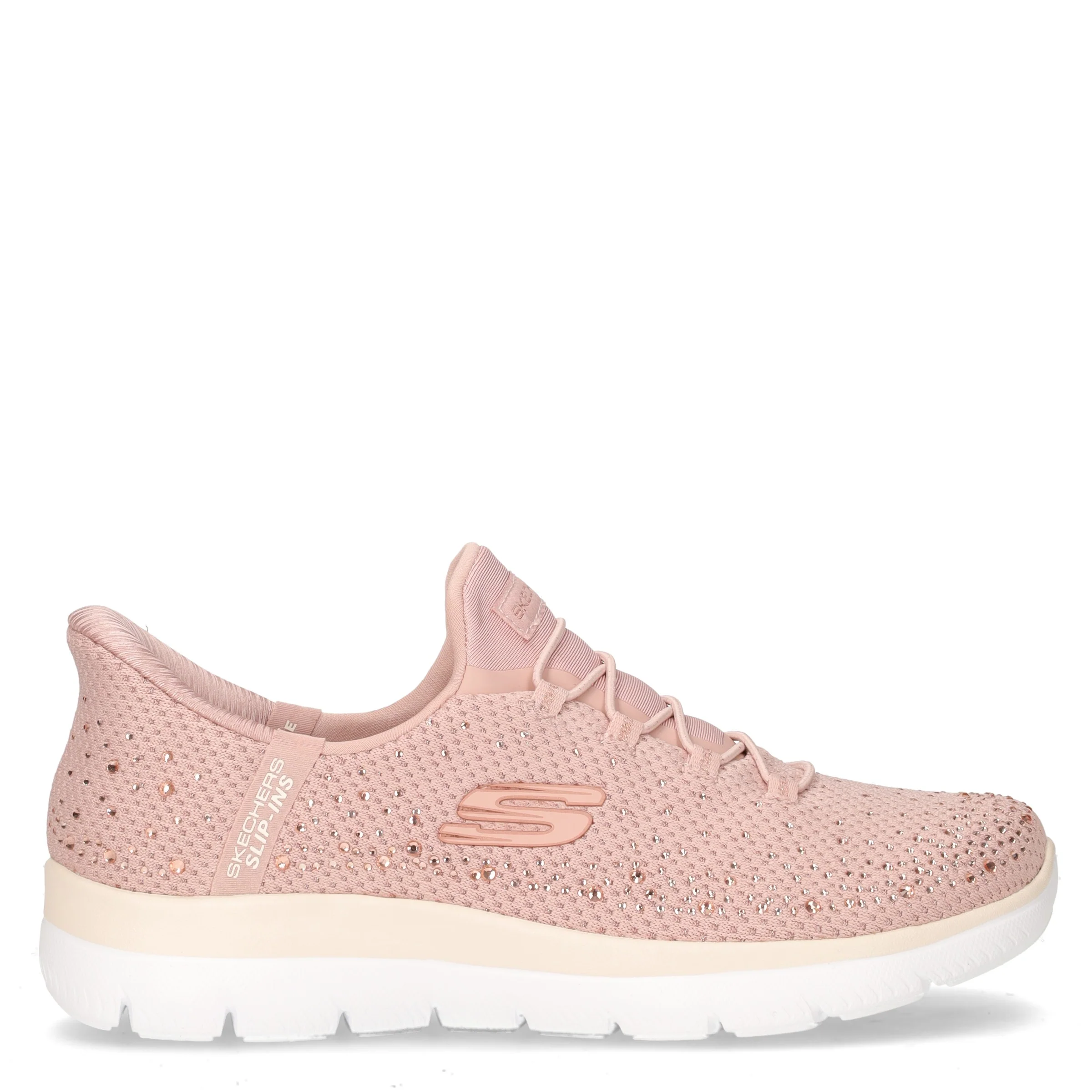 Summits Brilliant Shine sneaker slip ins in tessuto malva chiaro